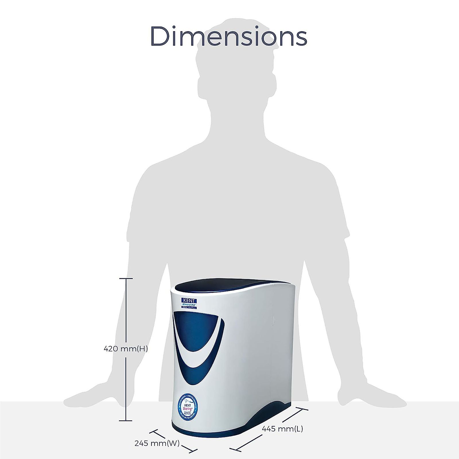 KENT Sterling Plus 6L RO + UV + UF + TDS Under the Sink Water Purifier with Multiple Purification Process (White & Blue)_8