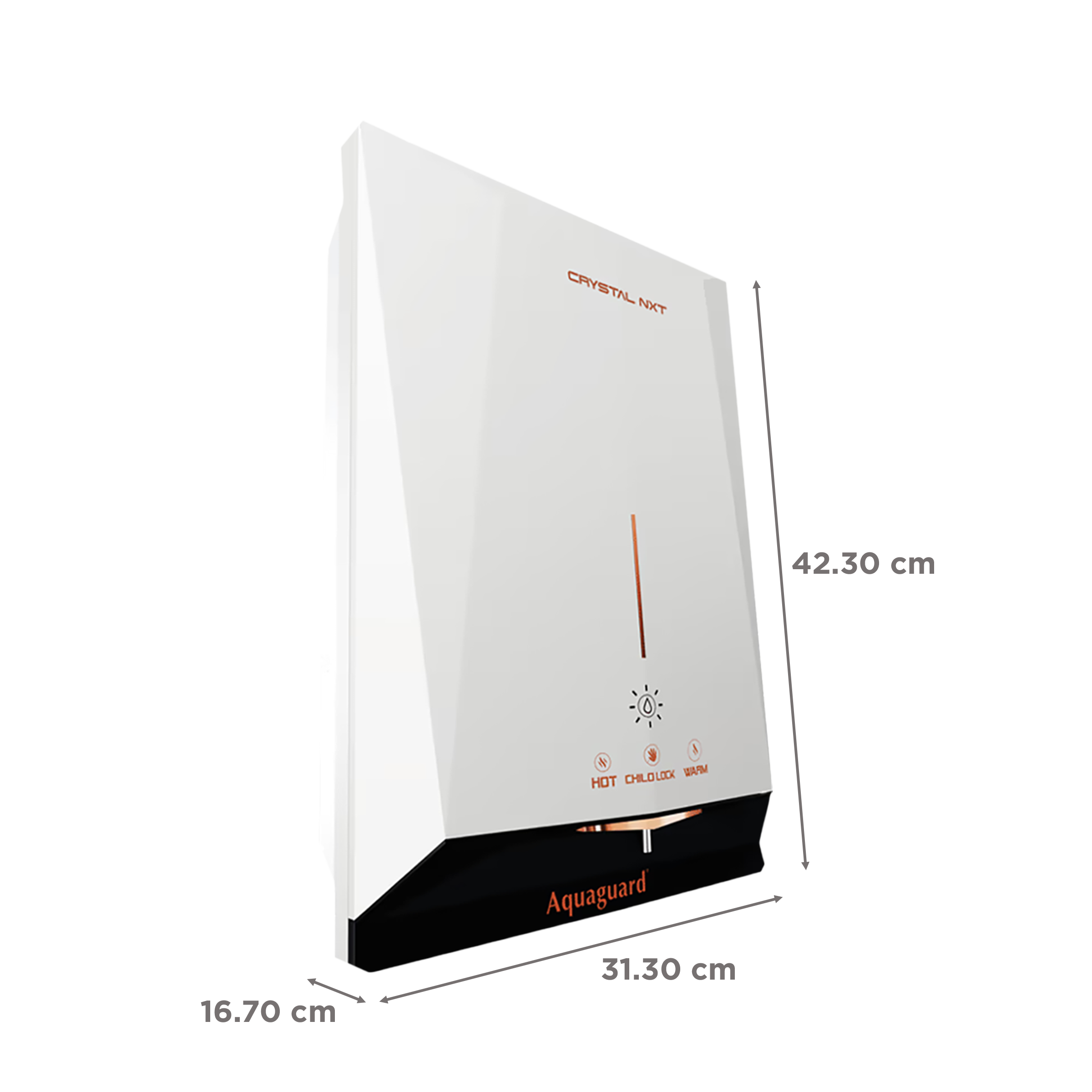 Aquaguard Crystal NXT 500ml UV Plus Water Purifier with Touch Sense Technology (White)_2