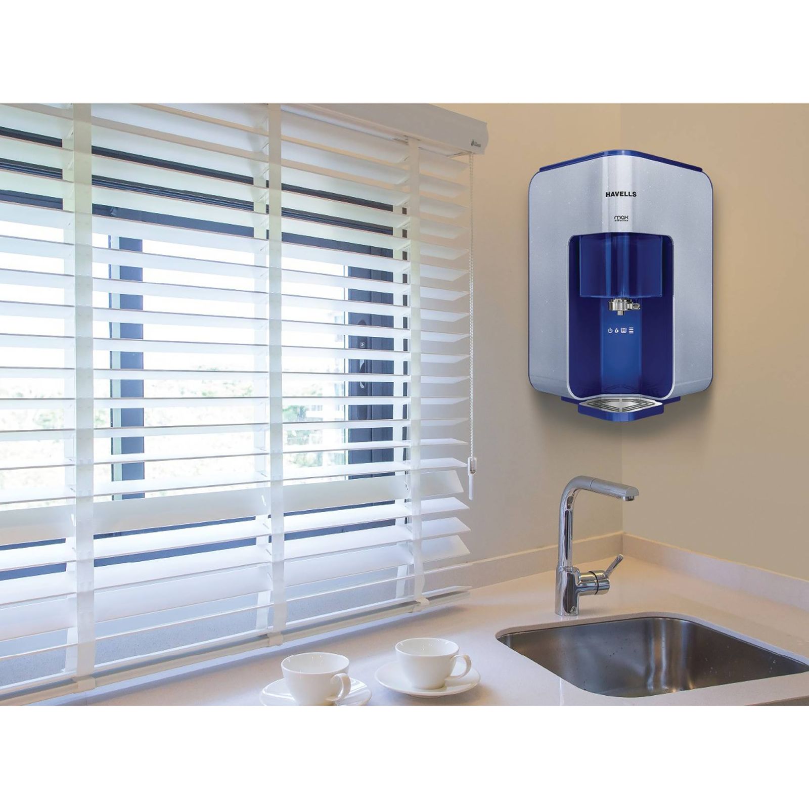 HAVELLS Max Alkaline 7L RO + UV Water Purifier with 8 Stage Purification (Sparkling White/Blue)_8