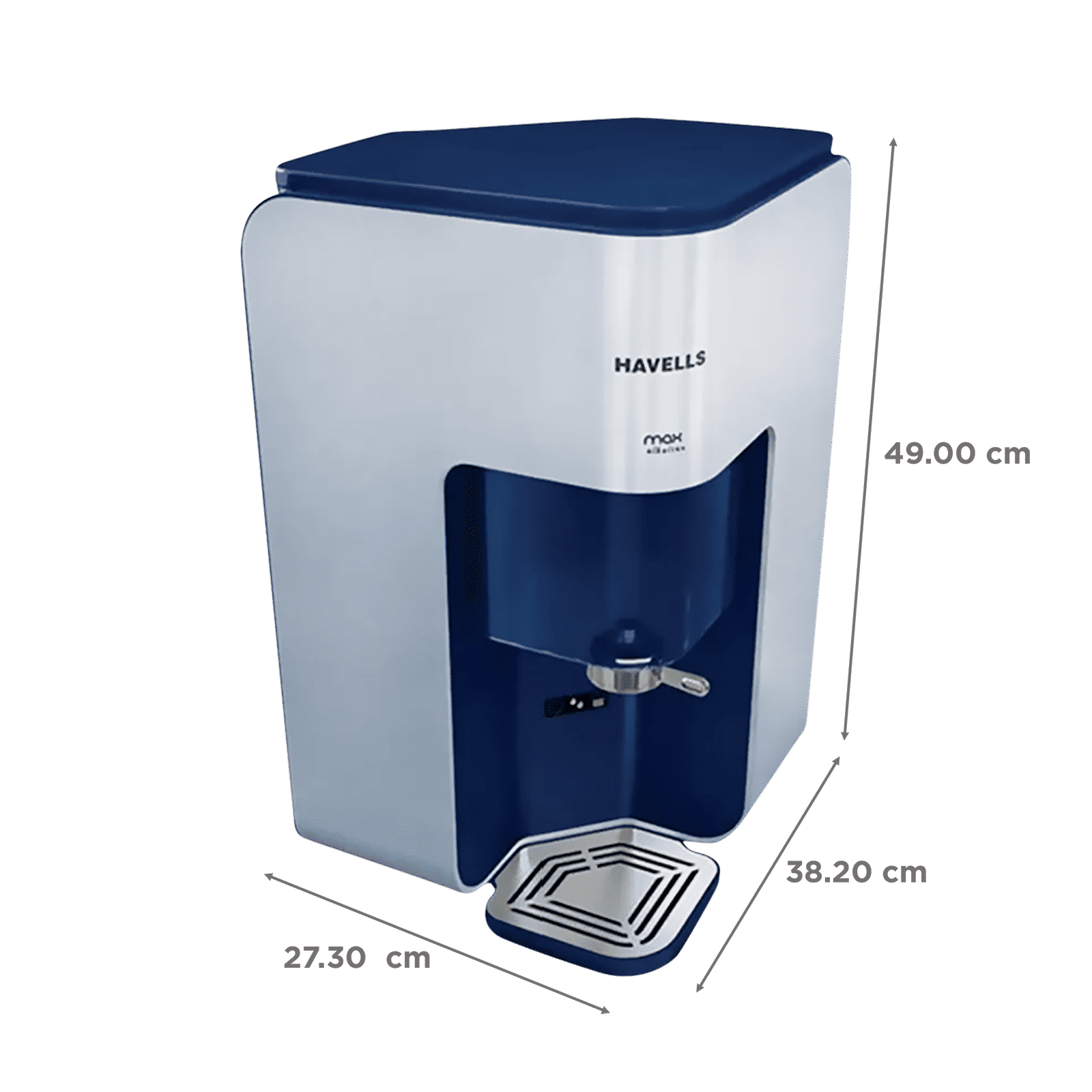 HAVELLS Max Alkaline 7L RO + UV Water Purifier with 8 Stage Purification (Sparkling White/Blue)_2