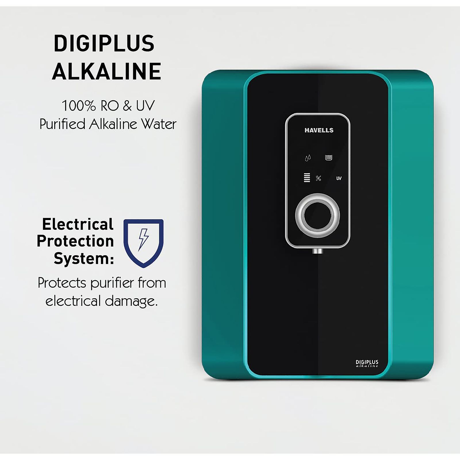 HAVELLS Digiplus Alkaline 7L RO + UV Water Purifier with 8 Stage Purification (Blue/Green)_14