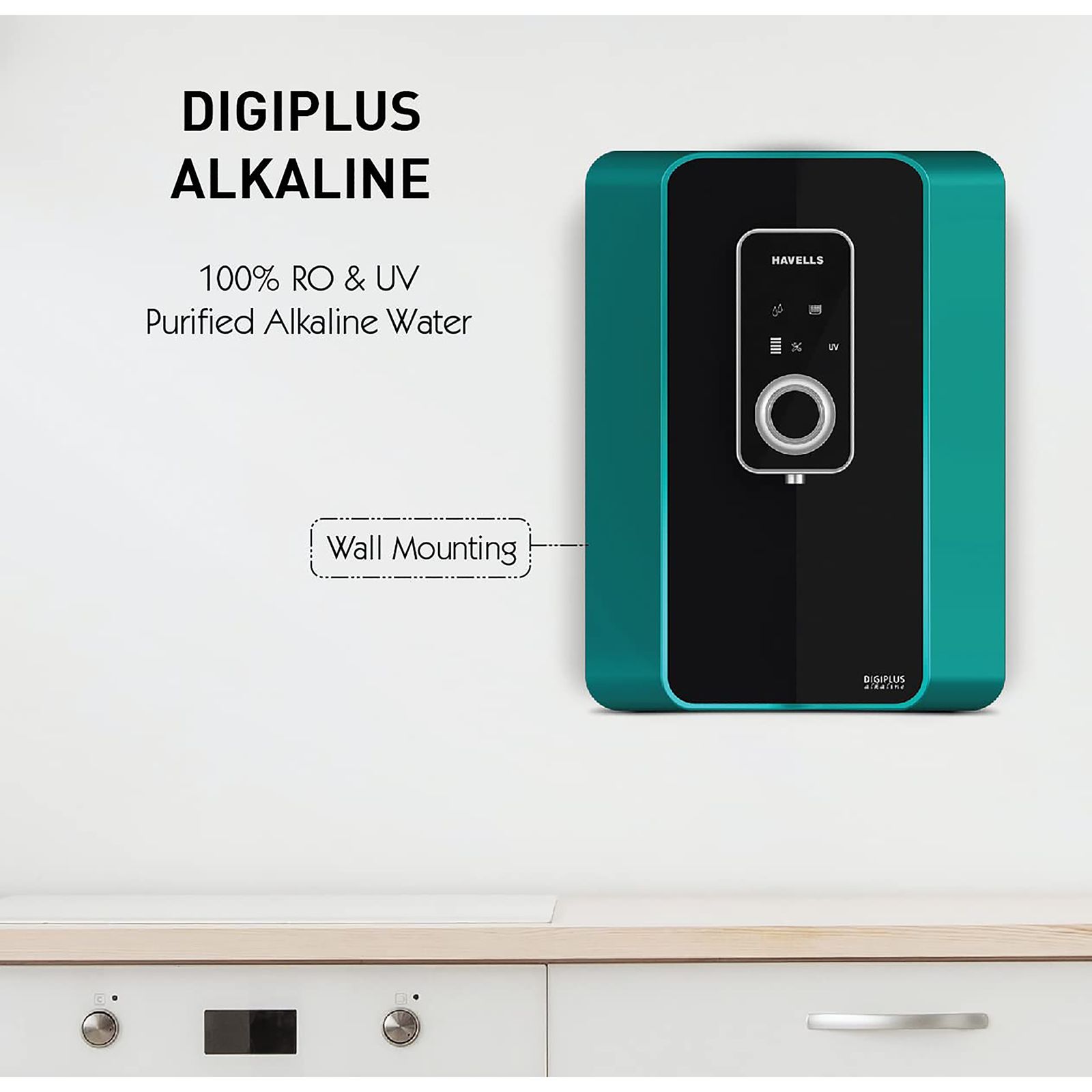 HAVELLS Digiplus Alkaline 7L RO + UV Water Purifier with 8 Stage Purification (Blue/Green)_16