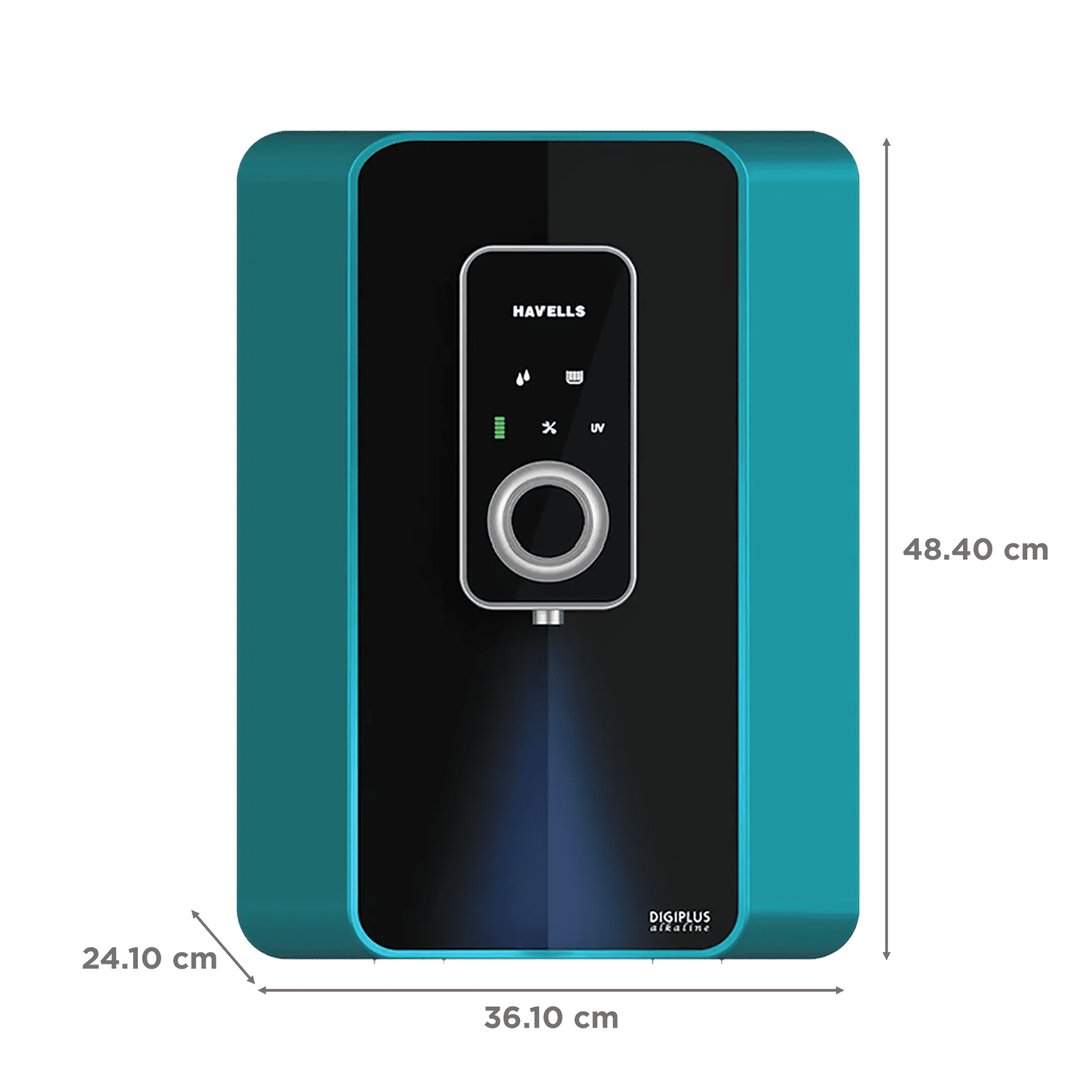 HAVELLS Digiplus Alkaline 7L RO + UV Water Purifier with 8 Stage Purification (Blue/Green)_2