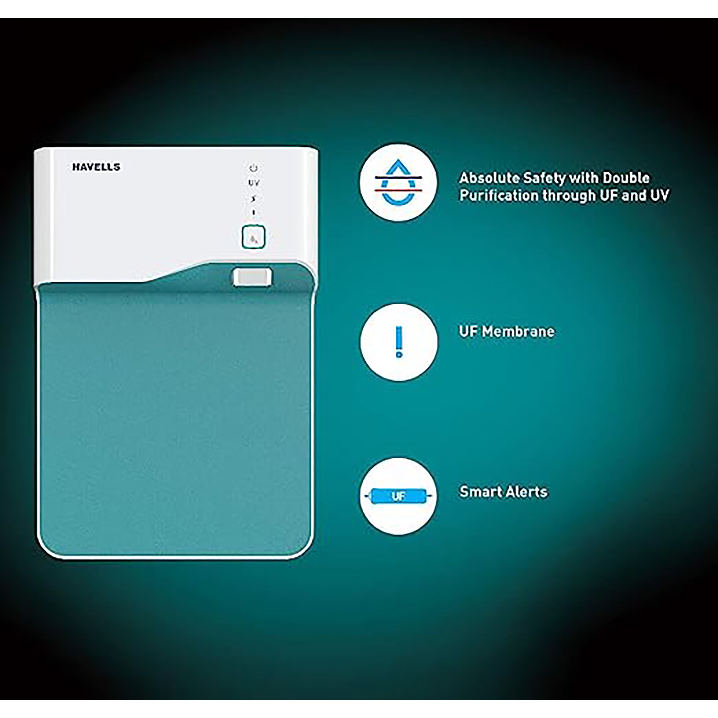 HAVELLS Active Plus UV Water Purifier with 4 Stage Purification (White/Green)_8