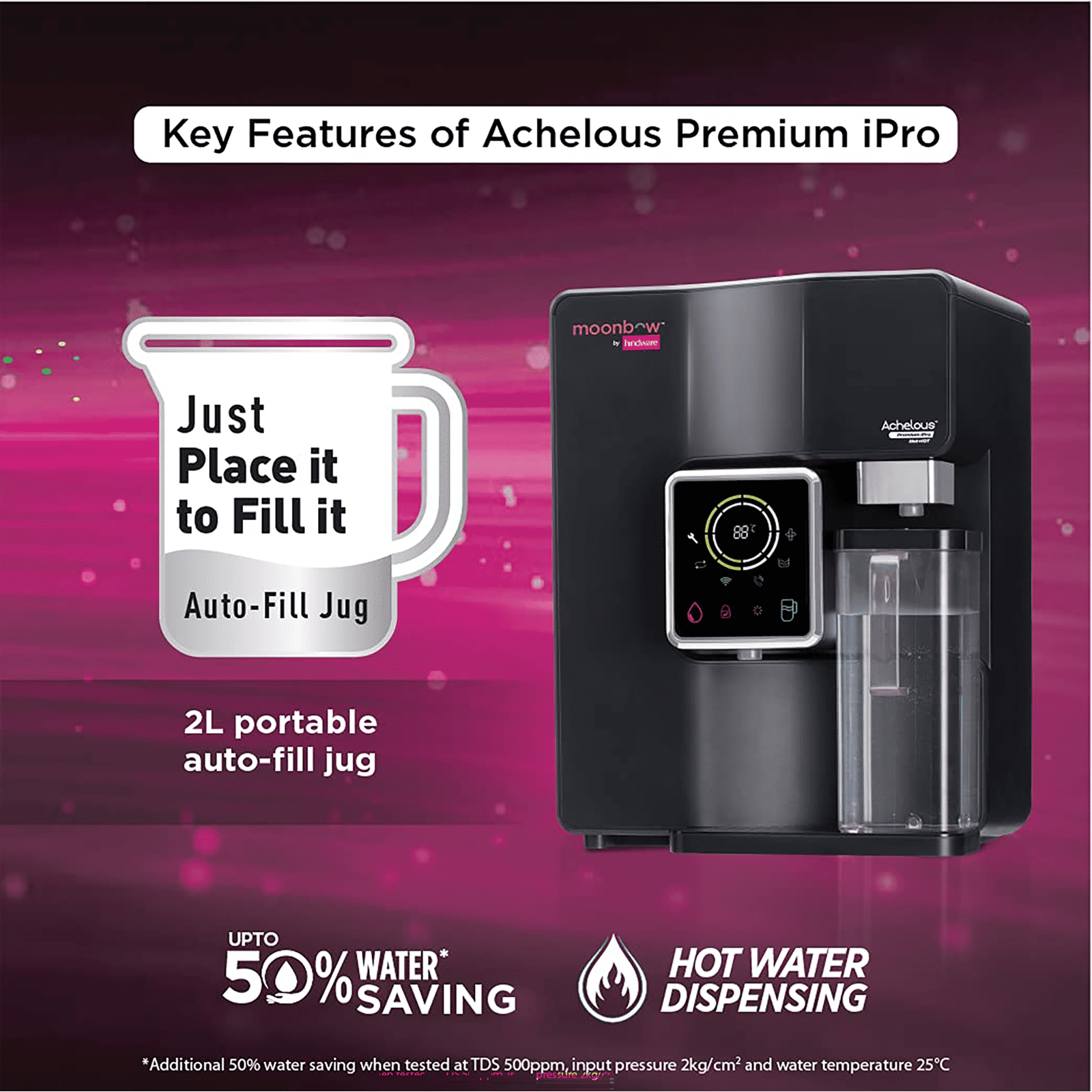 Moonbow Achelous Premium iPro RO Plus UV Water Purifier with Upto 50 Percent Water Saving( Black)_12