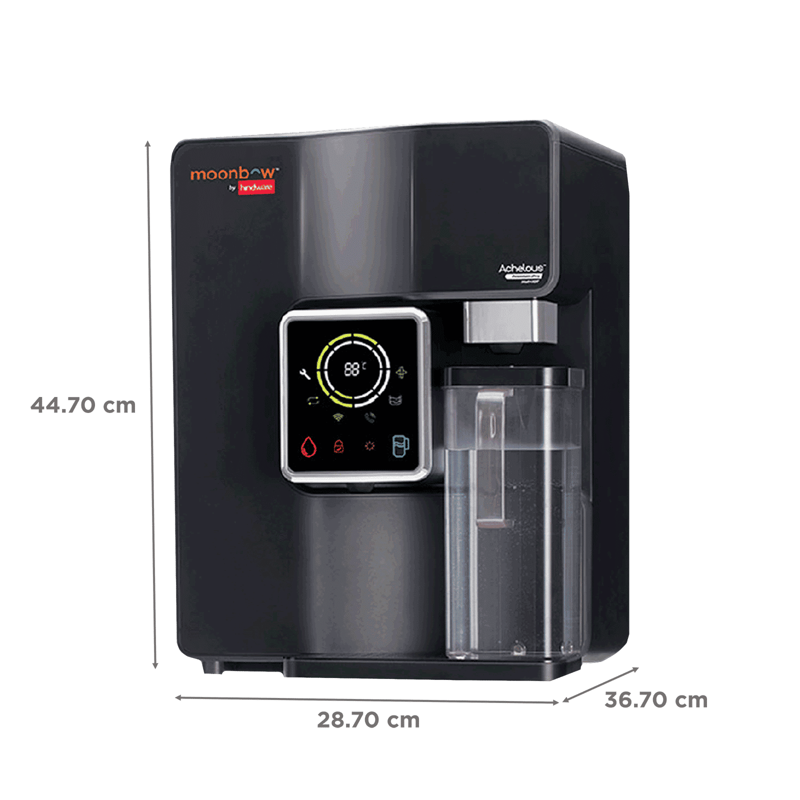 Moonbow Achelous Premium iPro RO Plus UV Water Purifier with Upto 50 Percent Water Saving( Black)_2
