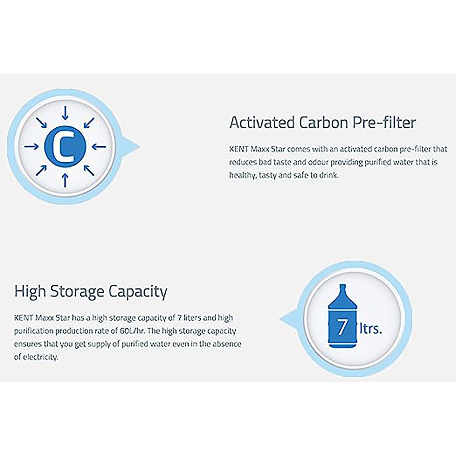 KENT Maxx Star 7L UV + UF Water Purifier with Double Purification Process (White)_9