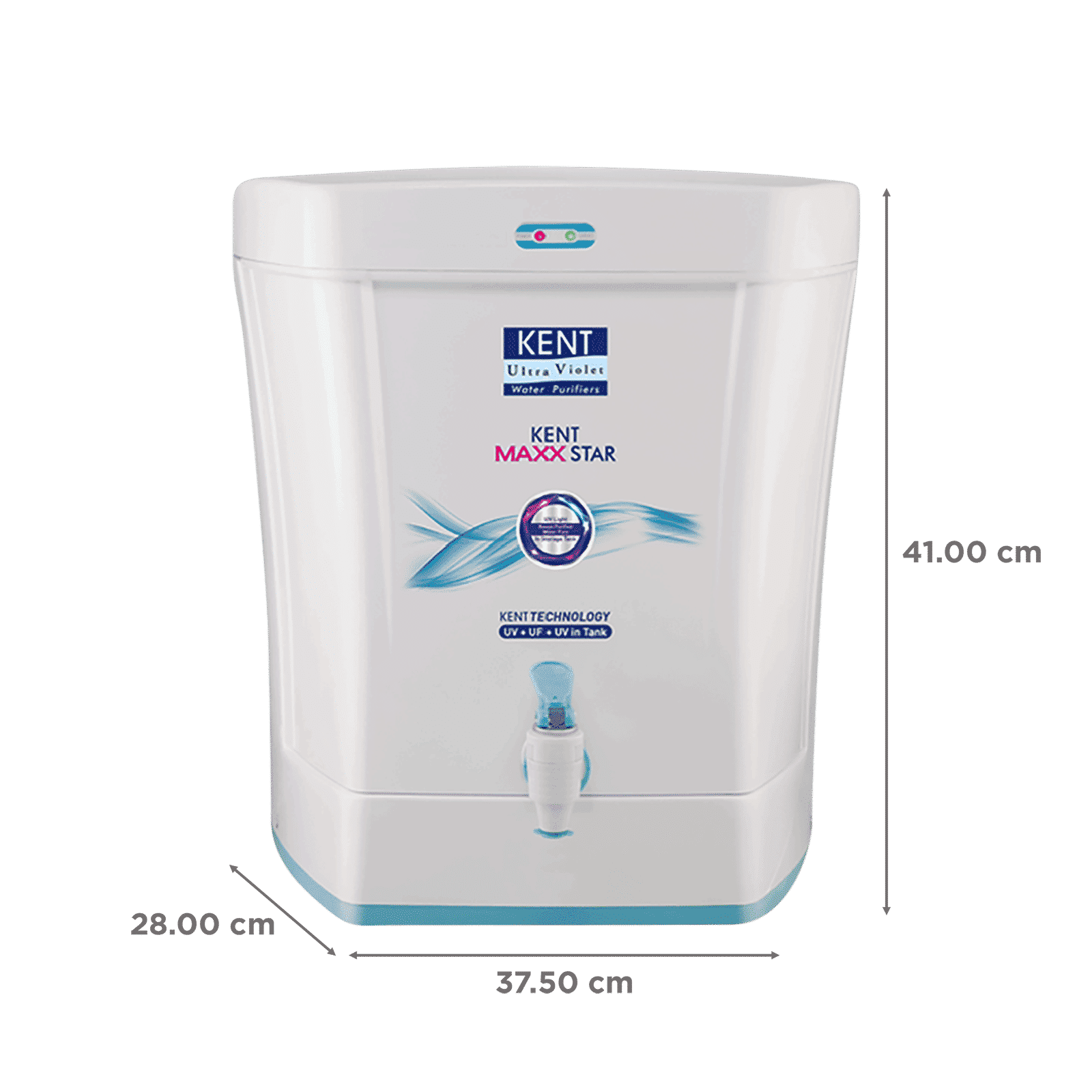 KENT Maxx Star 7L UV + UF Water Purifier with Double Purification Process (White)_2