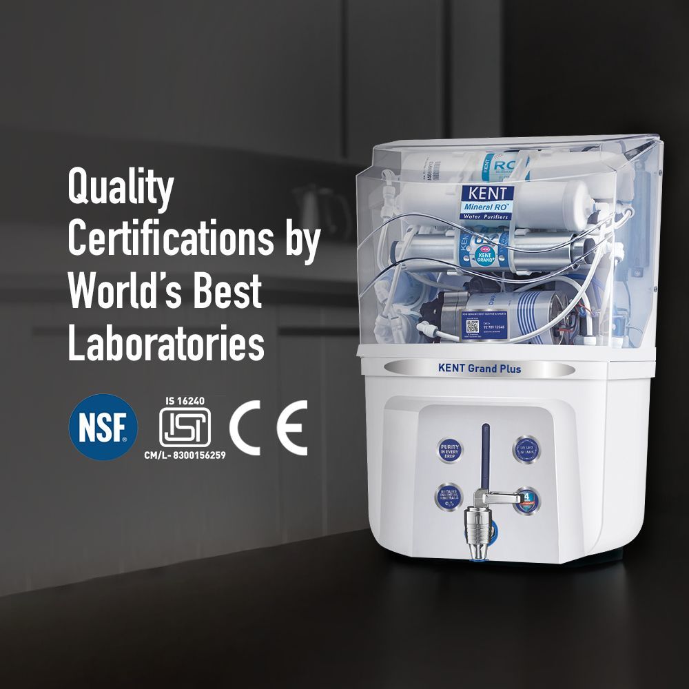 KENT Grand Plus 9L RO + UV + UF +UV-in-tank + TDS Water Purifier with Zero Water Wastage (White)_16