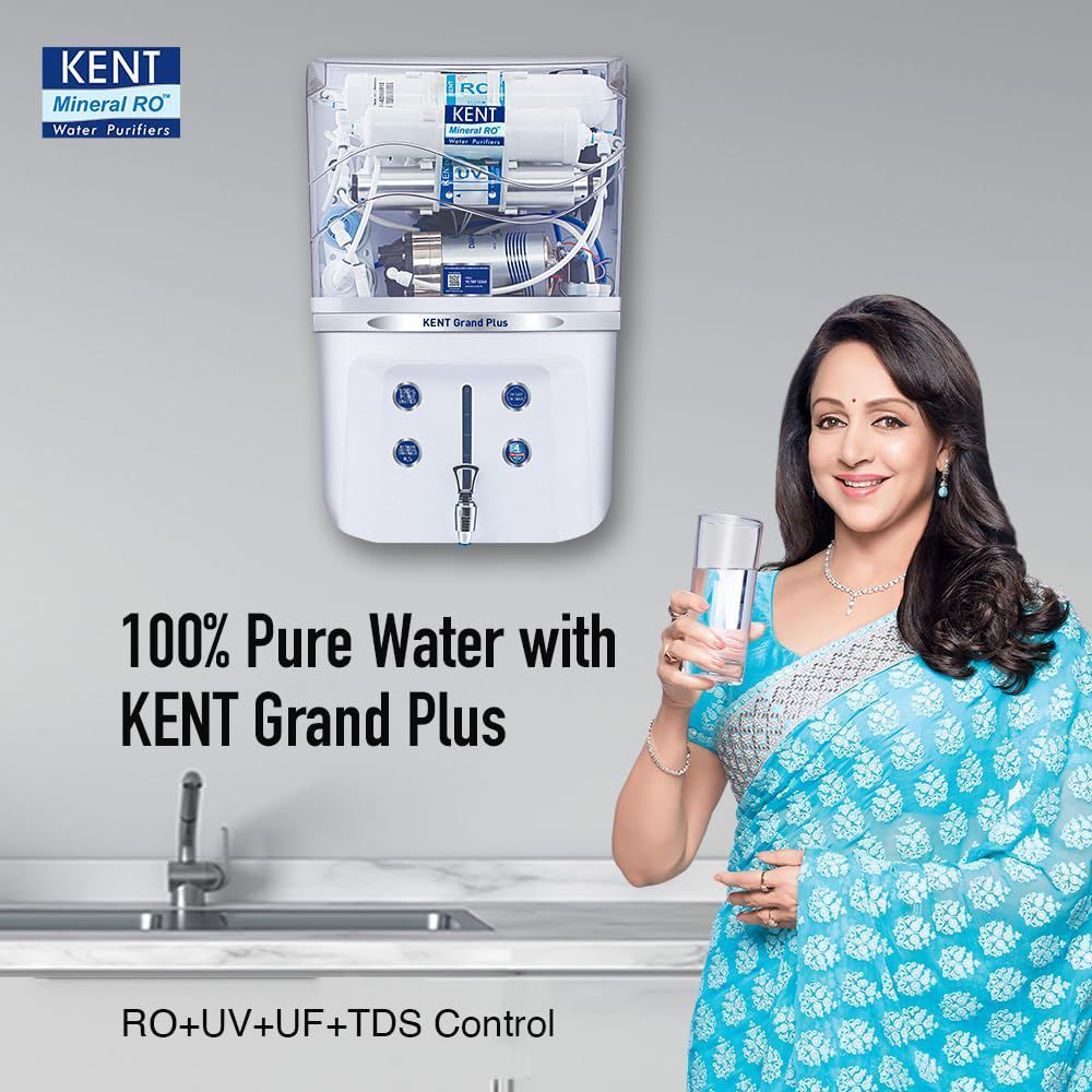 KENT Grand Plus 9L RO + UV + UF +UV-in-tank + TDS Water Purifier with Zero Water Wastage (White)_20
