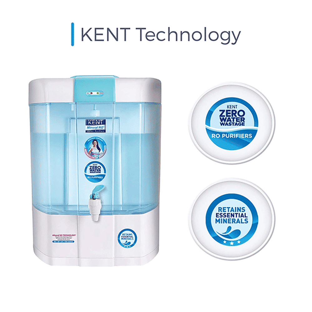 KENT Pearl 8L RO + UV + UF + UV-in-tank + TDS Water Purifier with Detachable Storage Tank and Zero Water Wastage (White)_7