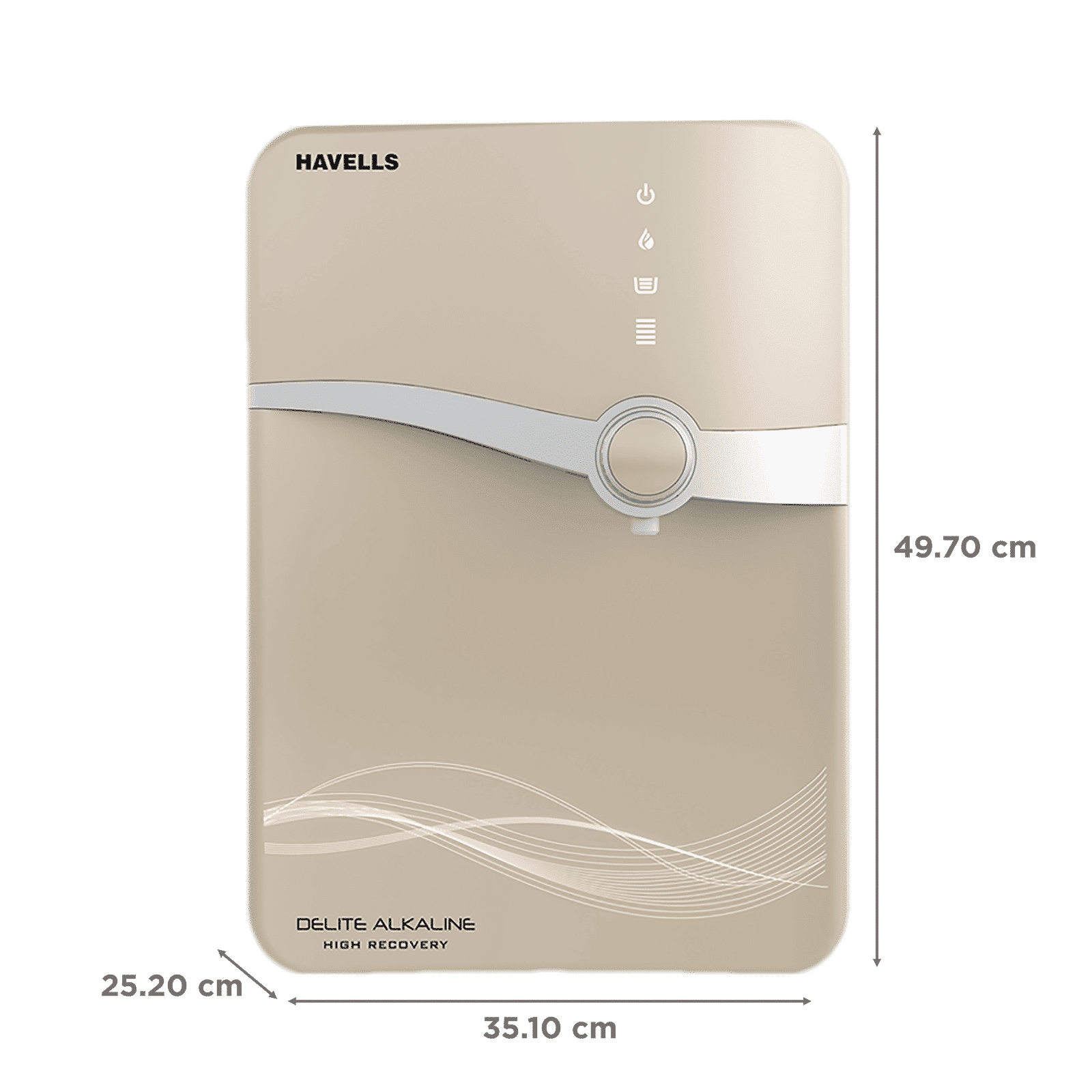 HAVELLS Delite Alkaline 6.5L RO + UV Water Purifier with 8 Stage Purification (Beige)_2