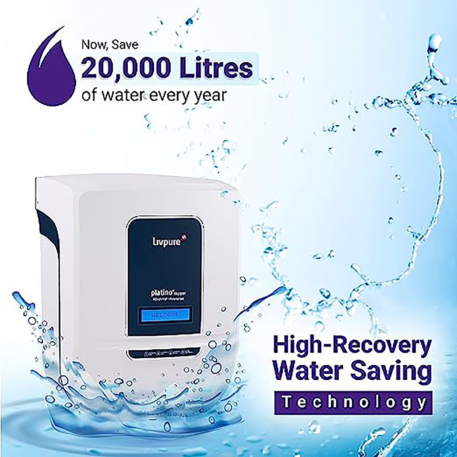 Livpure Platino Plus 8.5L RO + UV + UF + Mineraliser Water Purifier with 8 Stage Purification (White/Blue)_10