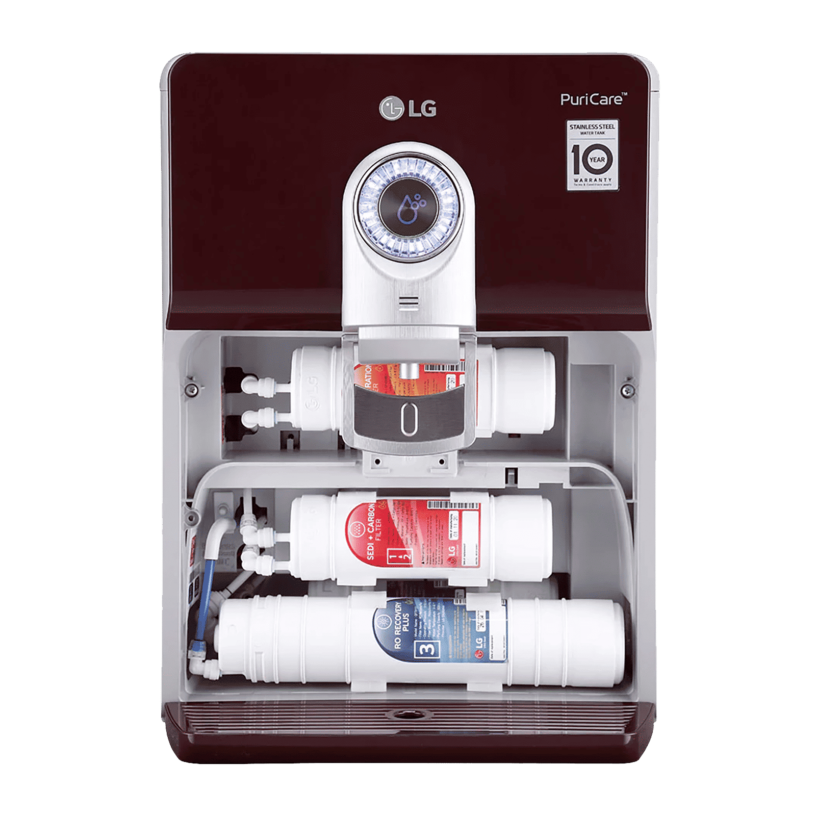 LG PuriCare 8L RO + UV + UF Water Purifier with Multi Stage Filtration Process (Crimson Red)_5