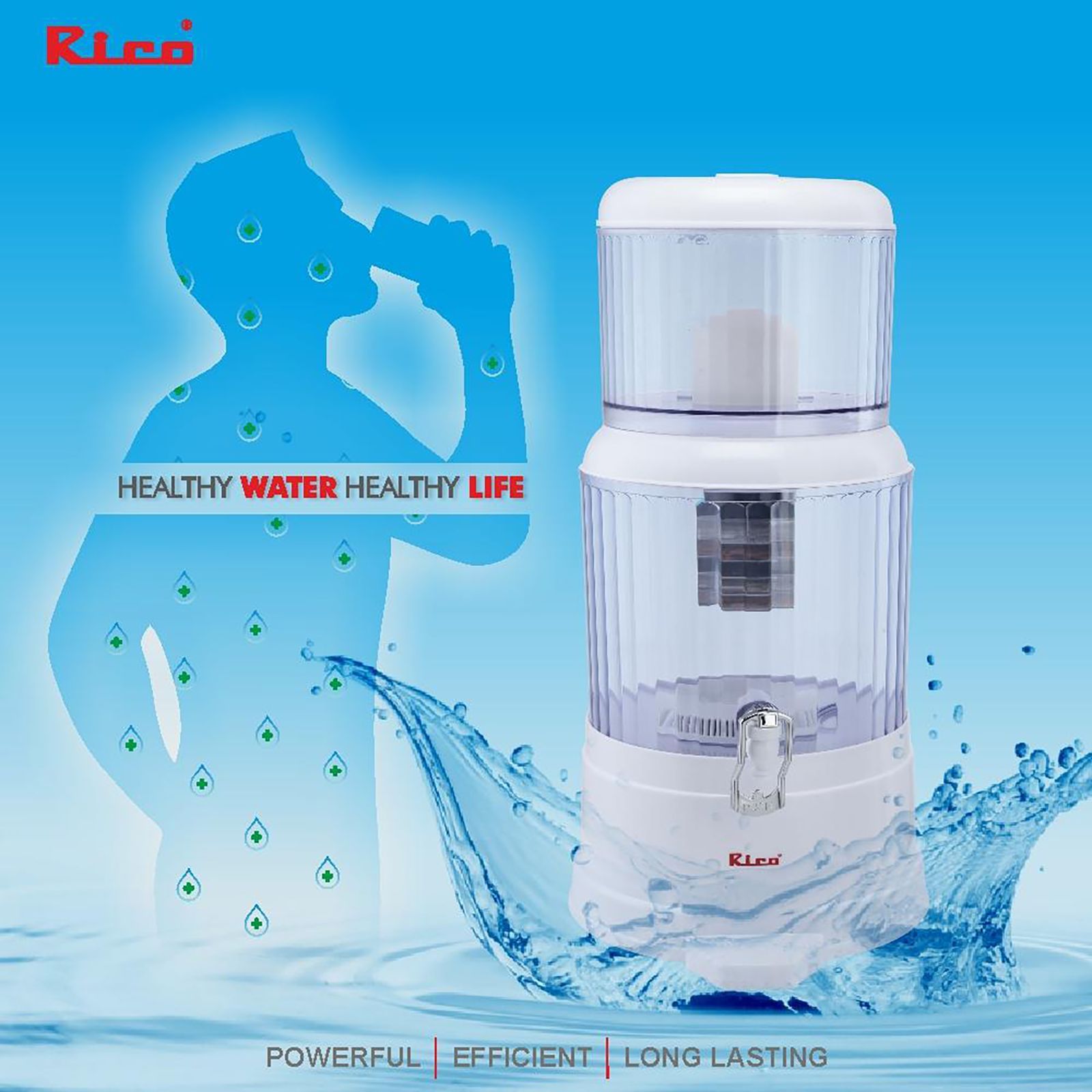 Rico WP200 20 Litres 7 Stage Purification Non-Electrical Water Purifier with 7 Stage Purification (Blue)_10