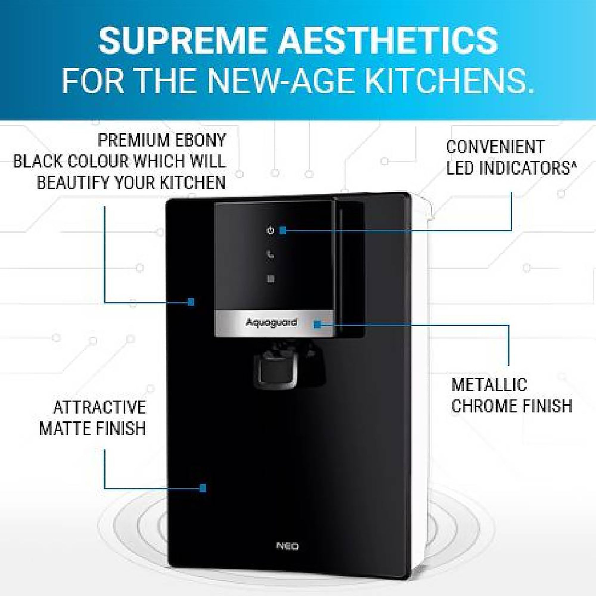 Aquaguard Neo 6.2L RO + UV + TA + Alkaline Water Purifier with 6 Stage Purification (Deep Black)_11