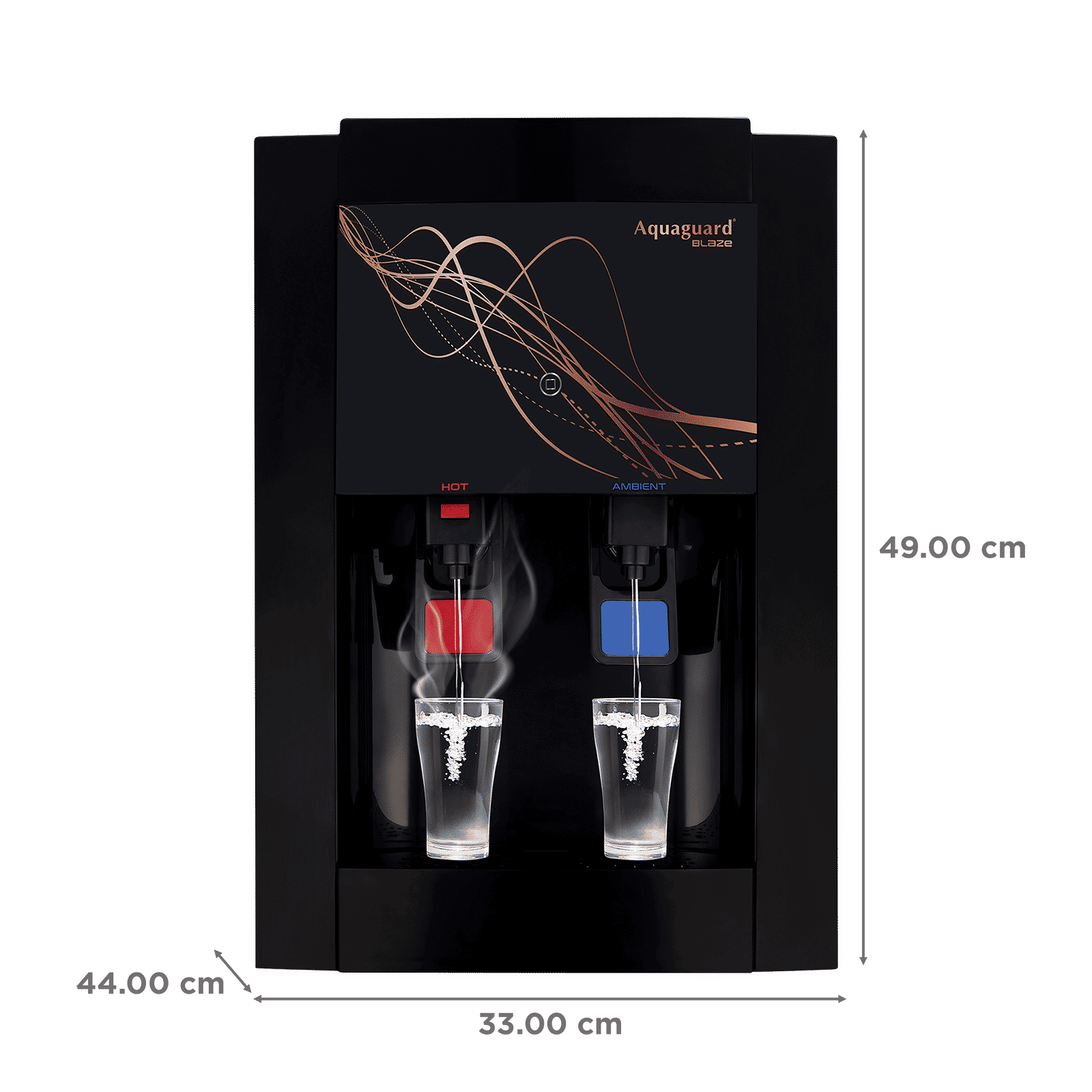Aquaguard Blaze 3.9L RO Hot & Cold Water Purifier with Smart LED Indication (Deep Black)_2