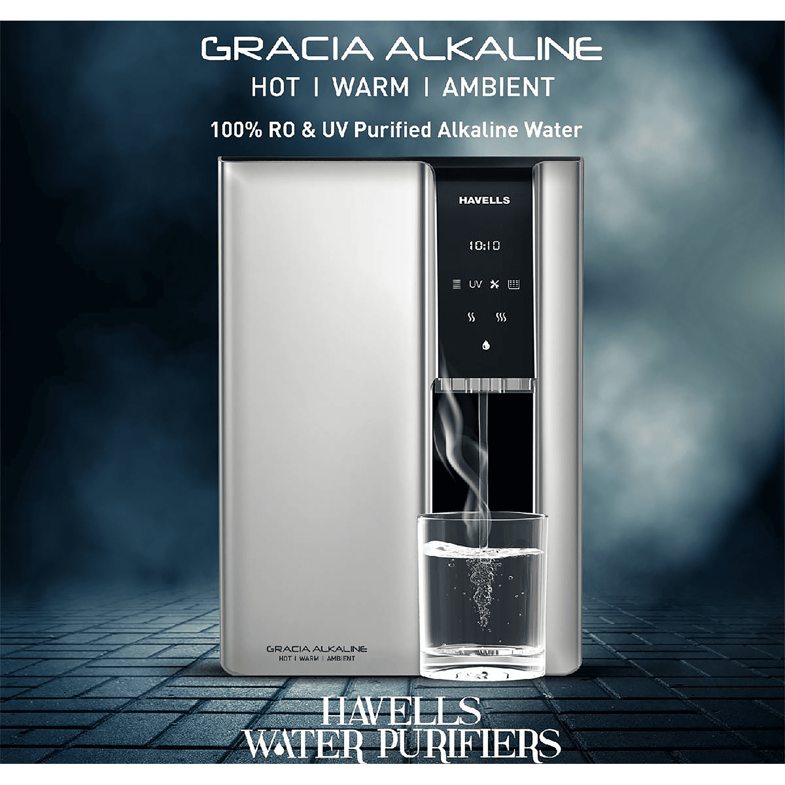 HAVELLS Gracia 7.5L RO + UV Hot & Cold Water Purifier with 8 Stage Purification (Silver/Black)_8