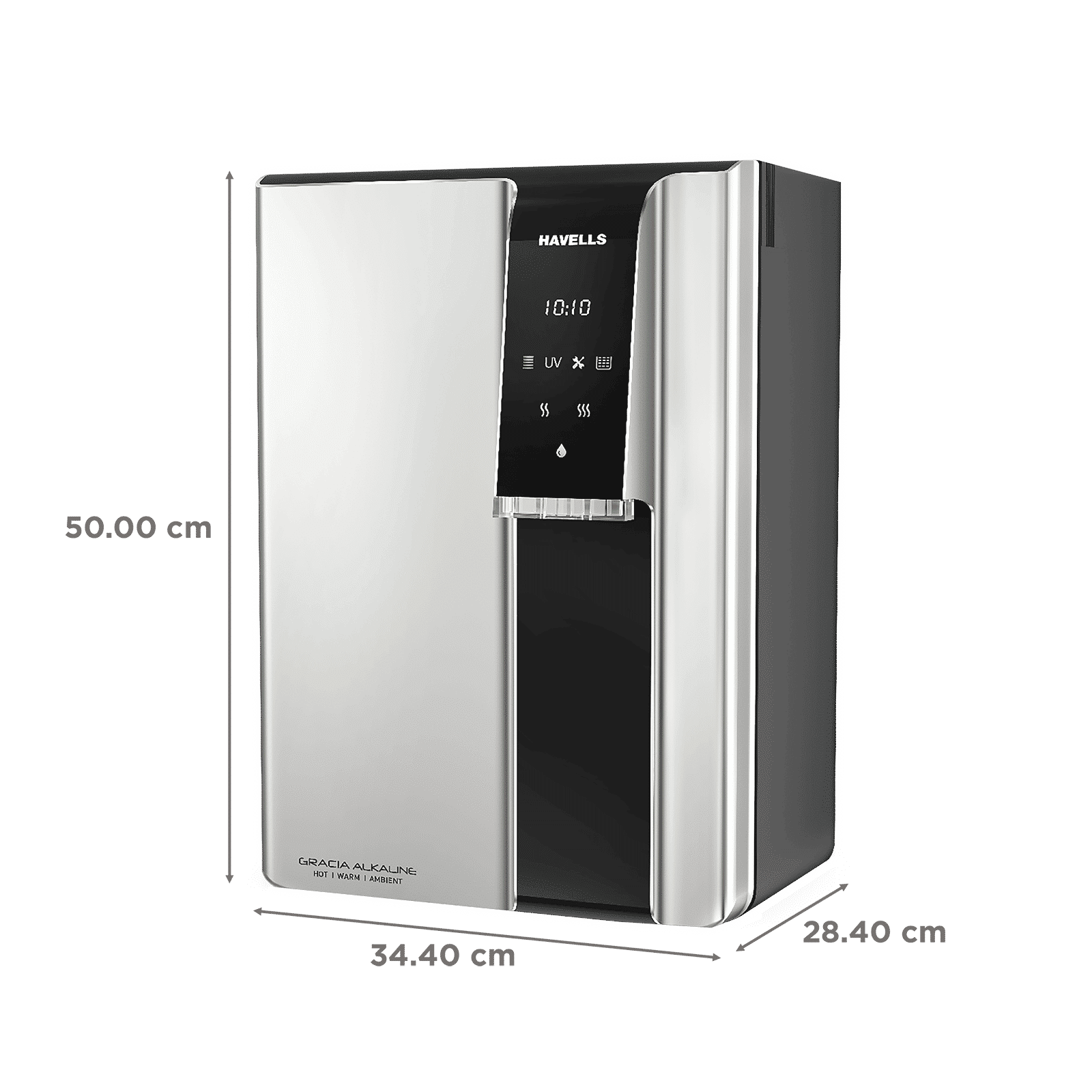 HAVELLS Gracia 7.5L RO + UV Hot & Cold Water Purifier with 8 Stage Purification (Silver/Black)_2