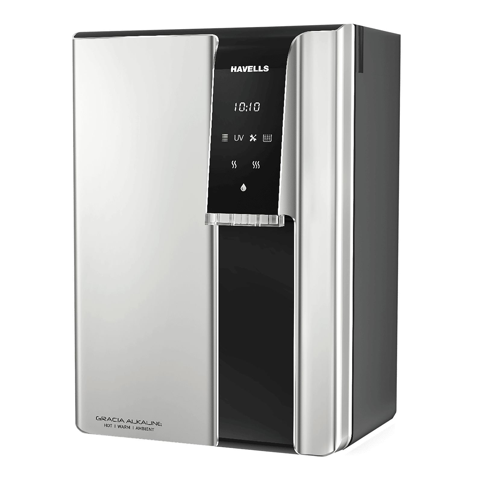 HAVELLS Gracia 7.5L RO + UV Hot & Cold Water Purifier with 8 Stage Purification (Silver/Black)_4
