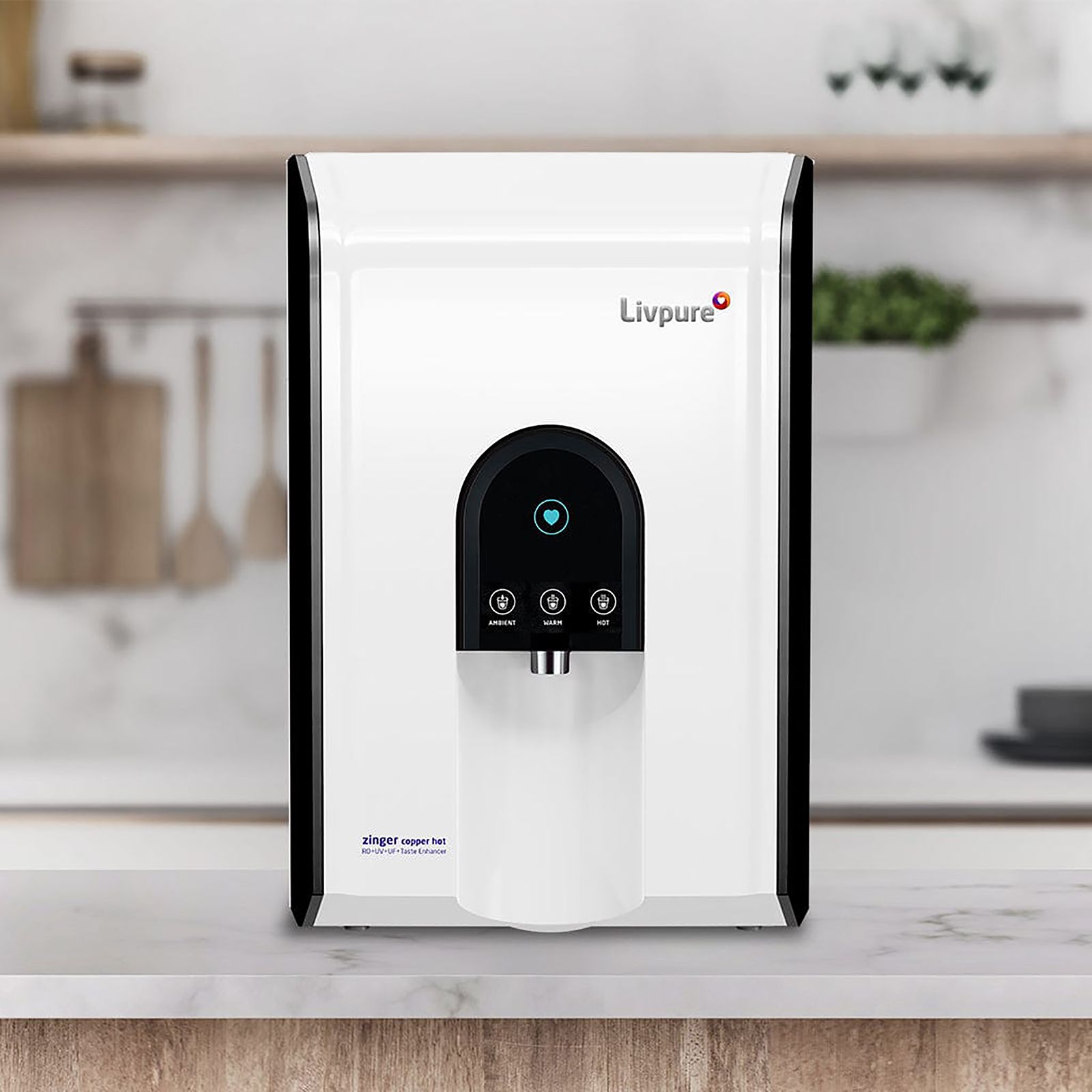 Livpure Zinger 6.5L RO + UV + UF + Mineraliser Hot & Cold Water Purifier with 6 Stage Purification (White)_12