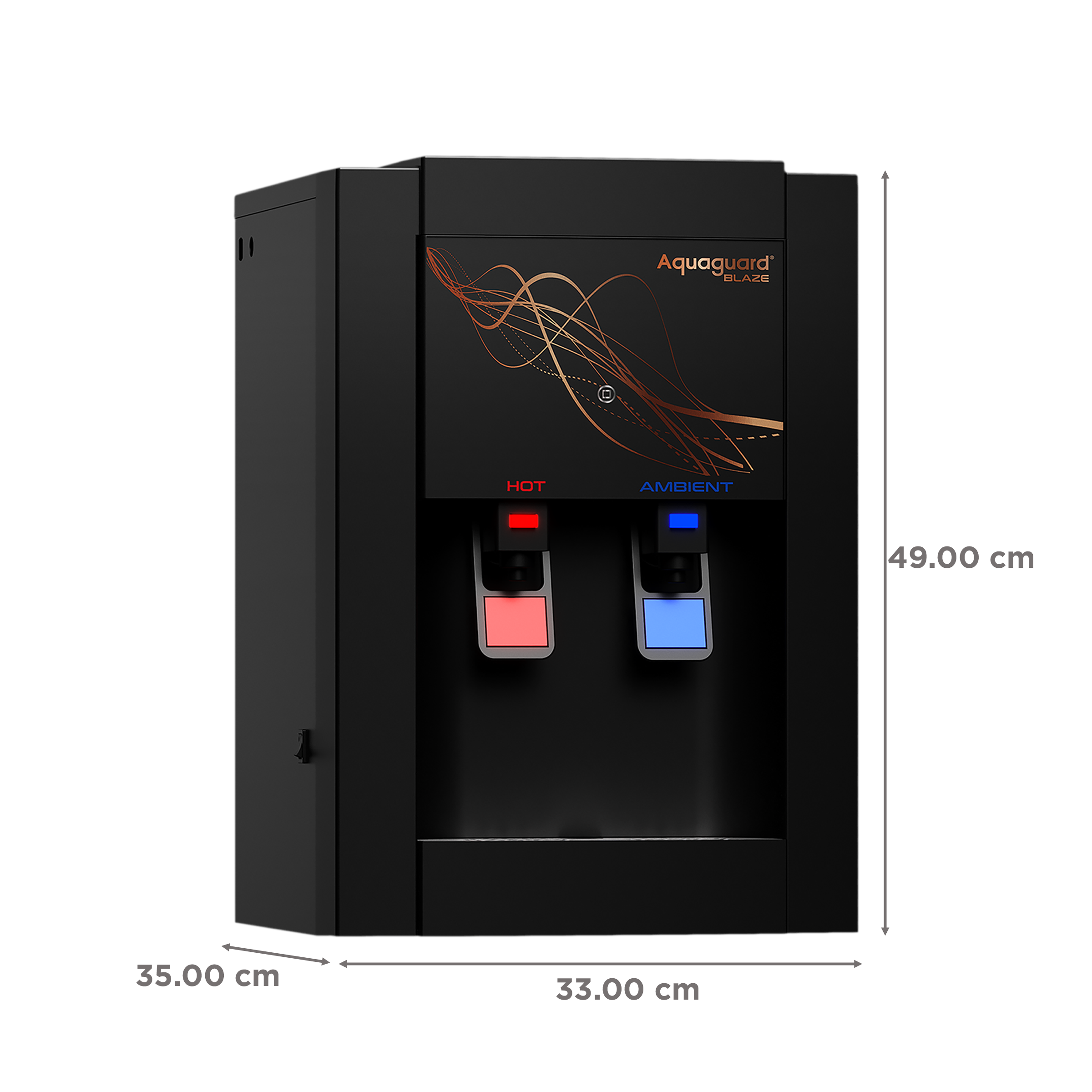 Aquaguard Blaze Slim 3.9L RO + UV + MTDS Hot & Cold Smart Water Purifier with Active Copper Zinc Booster Tech and 7 Stage Purification (Deep Black)_2