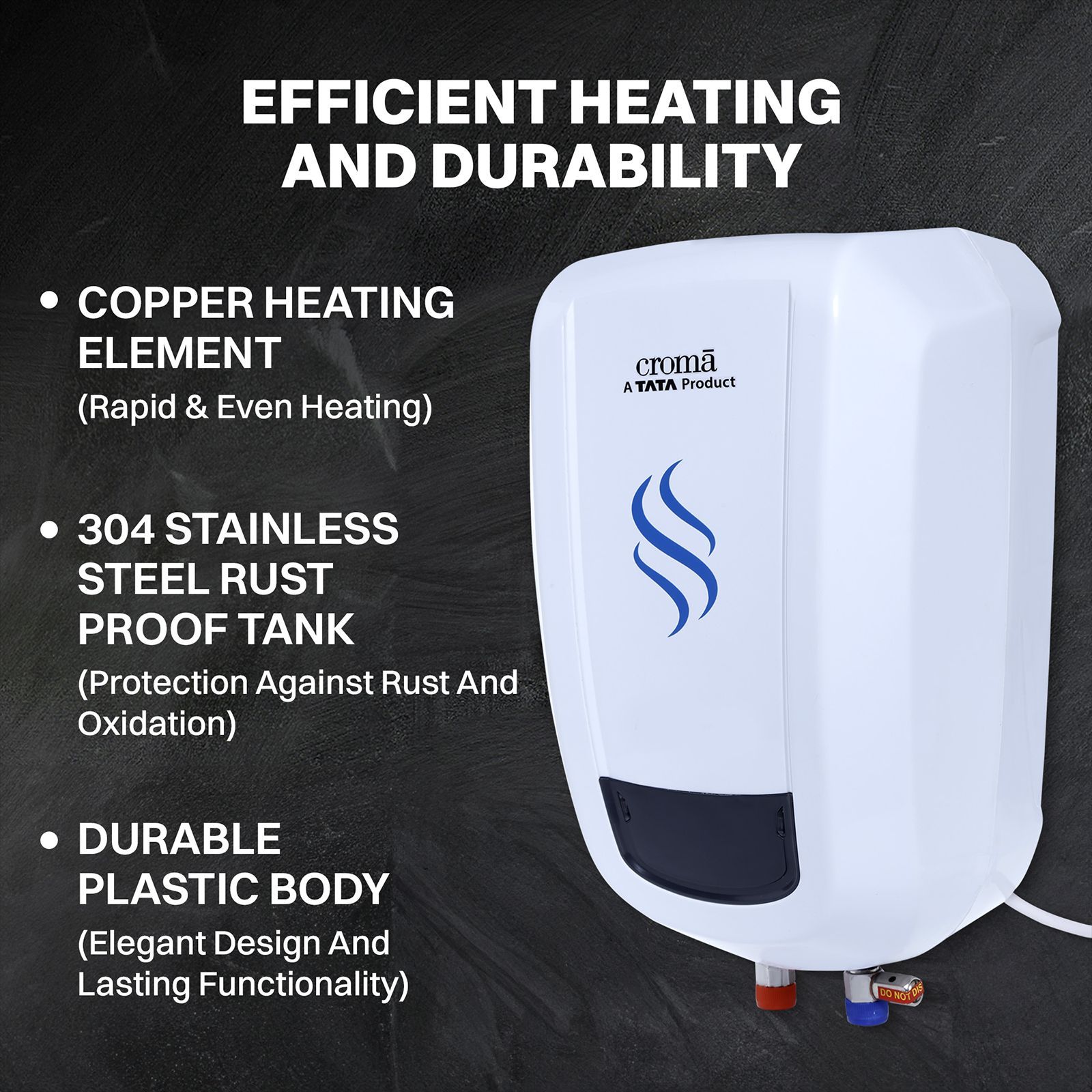 Croma 5 Litres Instant Water Geyser (3000 Watts, White & Blue)_15