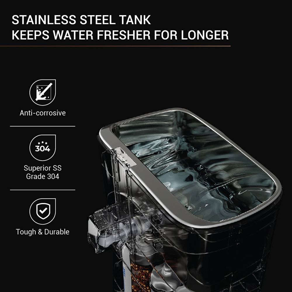 Aquaguard Enrich Superio 5L RO + UV + MTDS + SS Smart Water Purifier with 7 Stage Purification (Black/Metallic Copper)_13