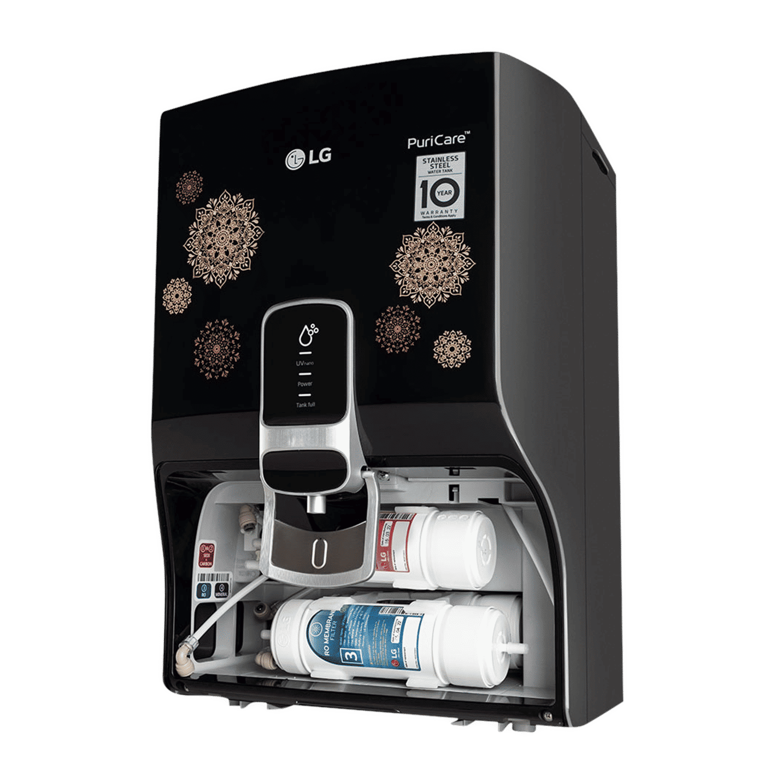 LG PuriCare 8L RO + UV Water Purifier with Mineral Booster (Black with Regal Pattern) LG PuriCare 8L RO + UV Water Purifier with Mineral Booster (Black with Regal Pattern)_5