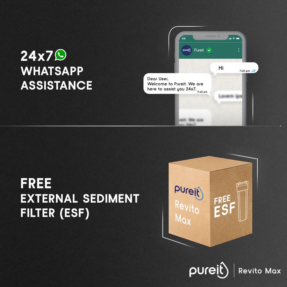 pureit by HUL Revito Max 9L RO + MF + UV-in-tank + Mineral Enriched Water Purifier with Advanced 8 Stage Purification (Black)_7