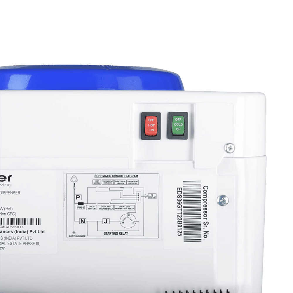 Haier HWD-3WTT Hot, Cold and Normal Top Load Water Dispenser with Tropicalized Compressor (White)_11