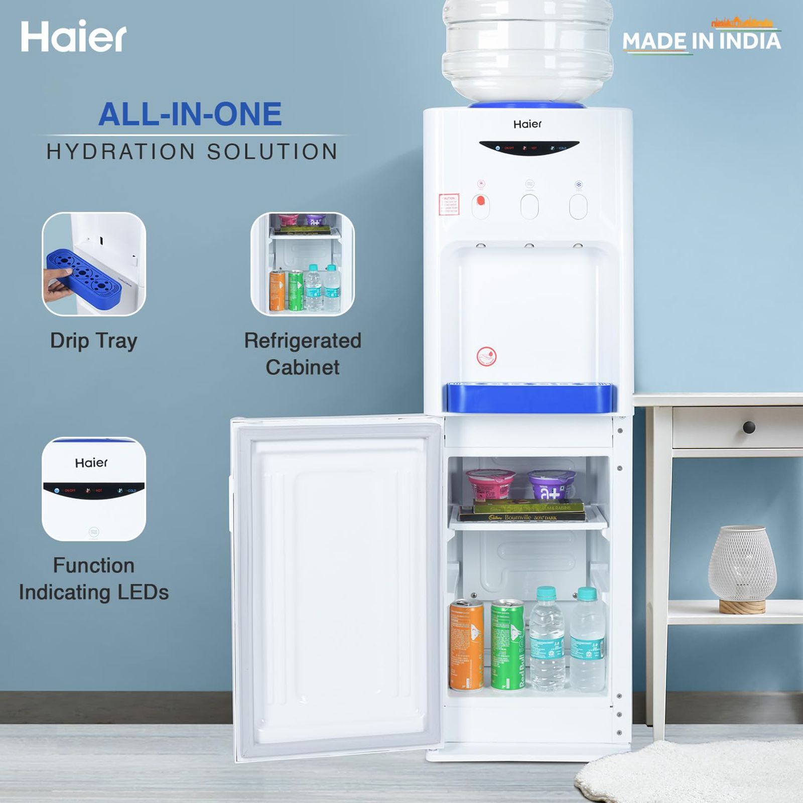Haier HWD-3WFMR Hot, Cold and Normal Top Load Water Dispenser with Cooling Cabinet (White)_16
