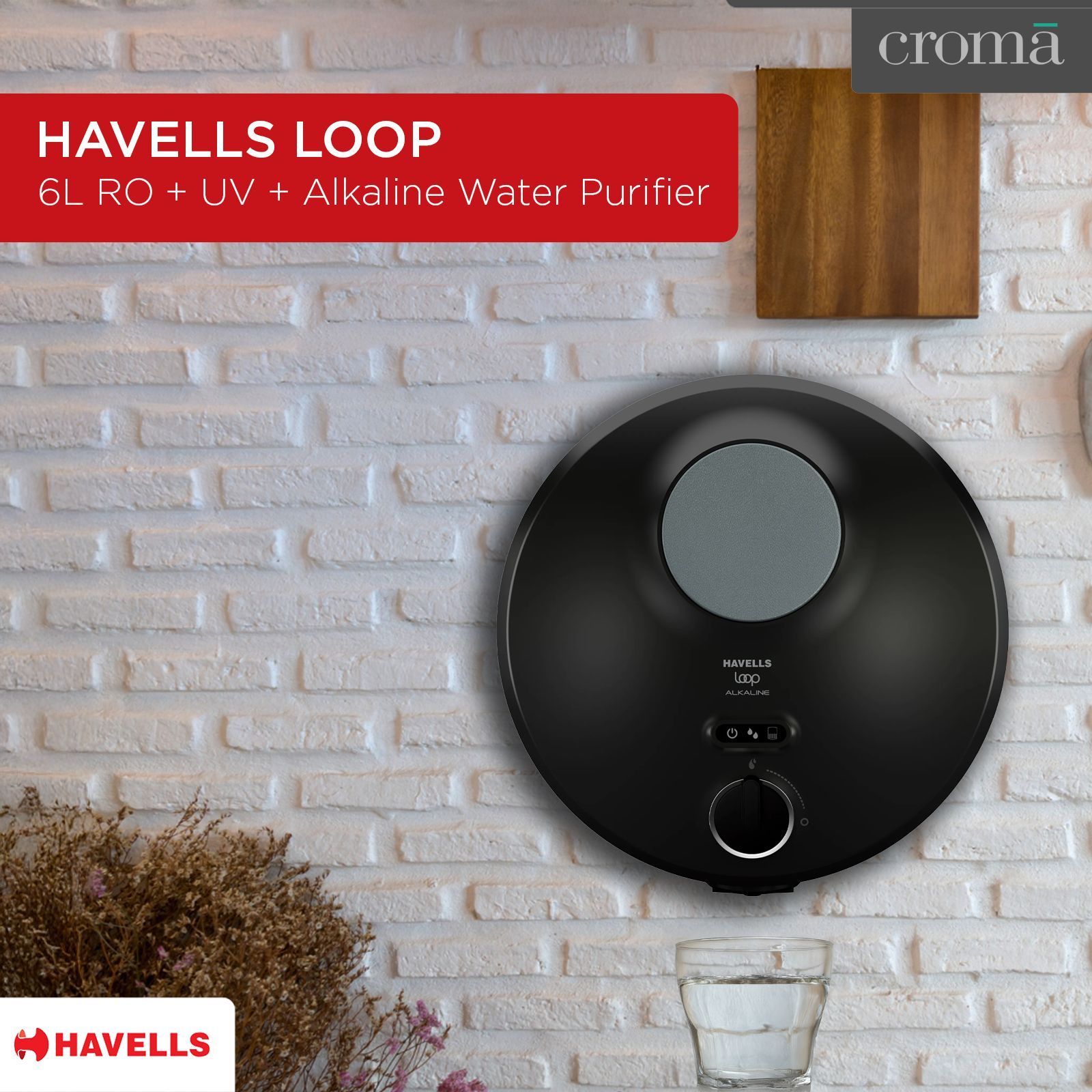 HAVELLS LOOP 6L RO + UV + Alkaline Water Purifier with Hygienic Flow Control (Hydro Grey) HAVELLS LOOP 6L RO + UV + Alkaline Water Purifier with Hygienic Flow Control (Hydro Grey)_4