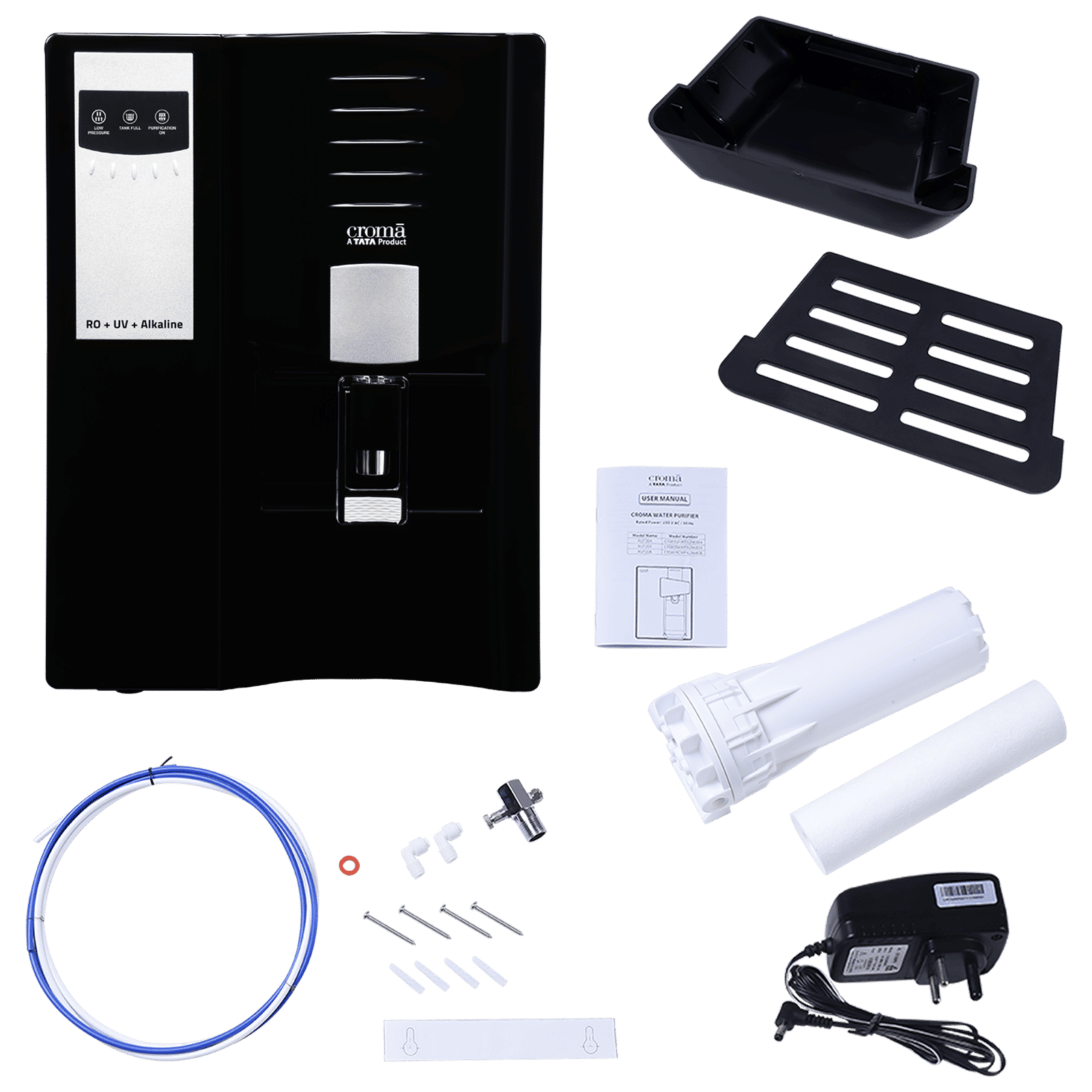 Croma 7.5L RO + UV + Alkaline Water Purifier with Reverse Osmosis Filtration (Black)_11