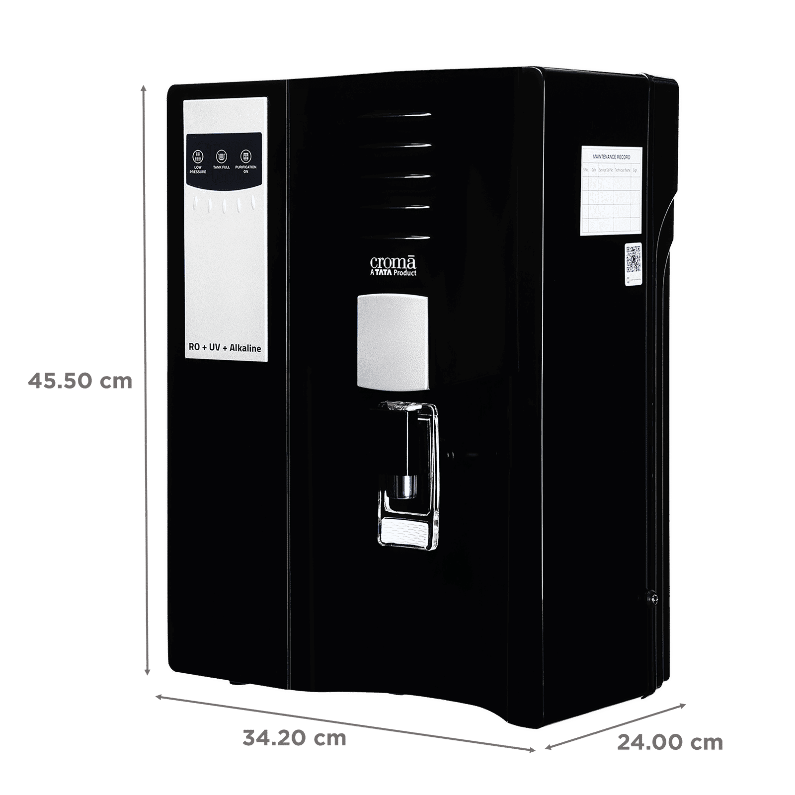Croma 7.5L RO + UV + Alkaline Water Purifier with Reverse Osmosis Filtration (Black)_2