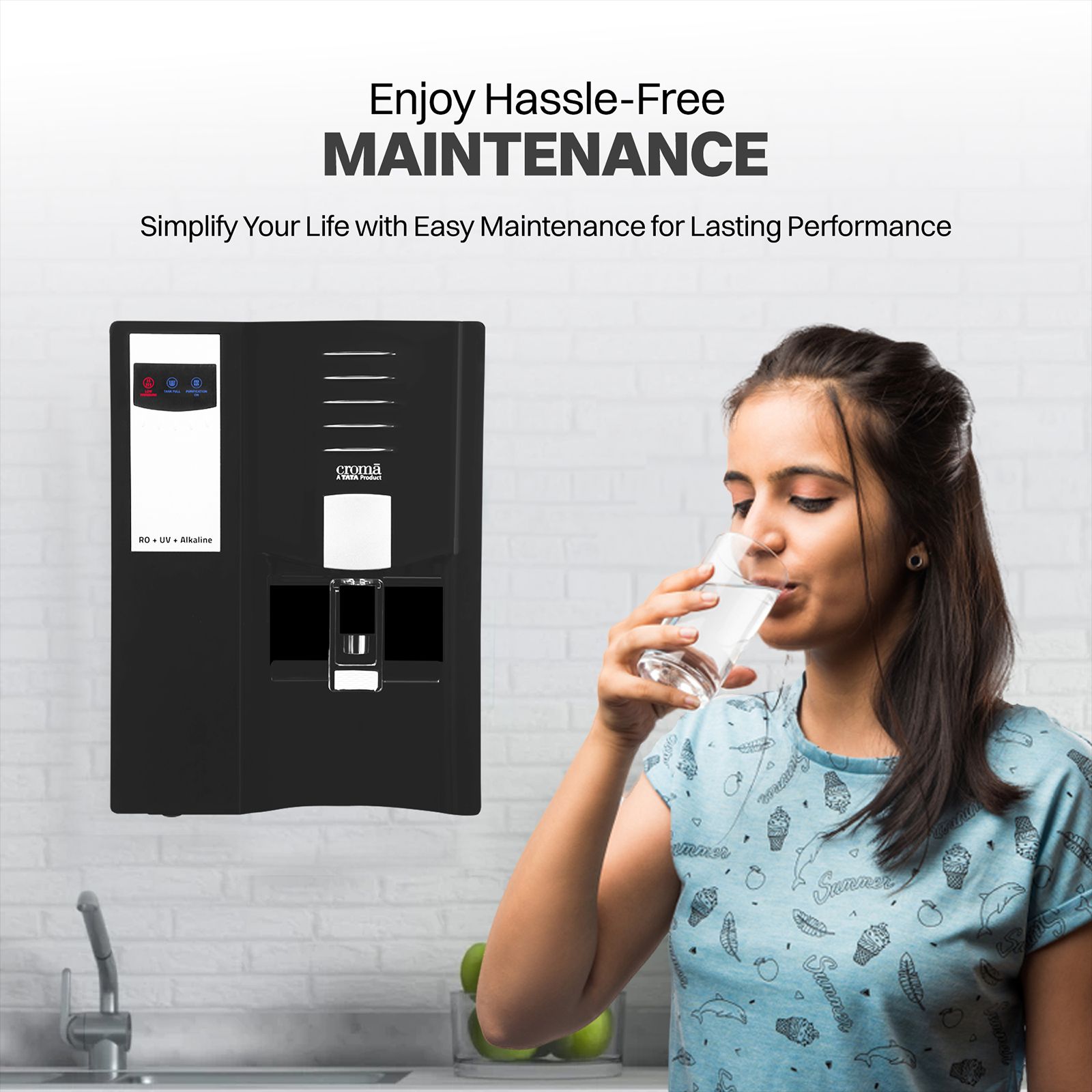 Croma 7.5L RO + UV + Alkaline Water Purifier with Reverse Osmosis Filtration (Black)_8