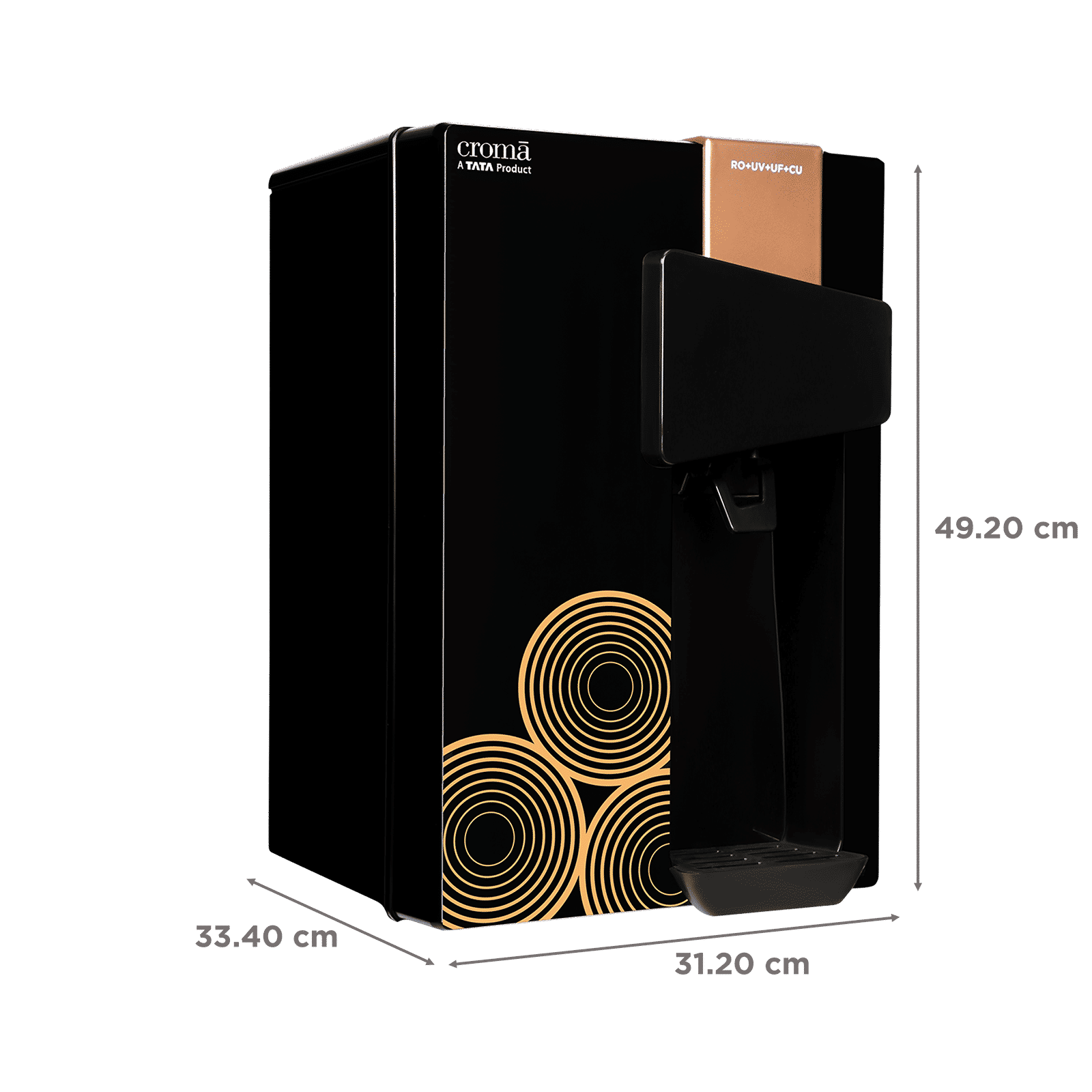 Croma 8.5L RO + UV + UF + Advance Copper Water Purifier with Reverse Osmosis Technology (Black)_2