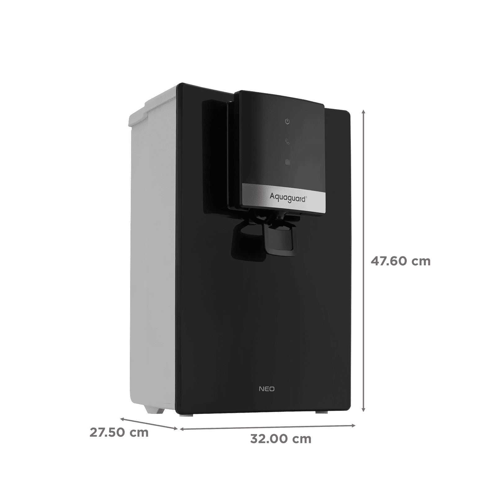 Aquaguard Neo 6.2L RO + UV + MTDS + MC Water Purifier with RO Membrane (Black & Silver)_2