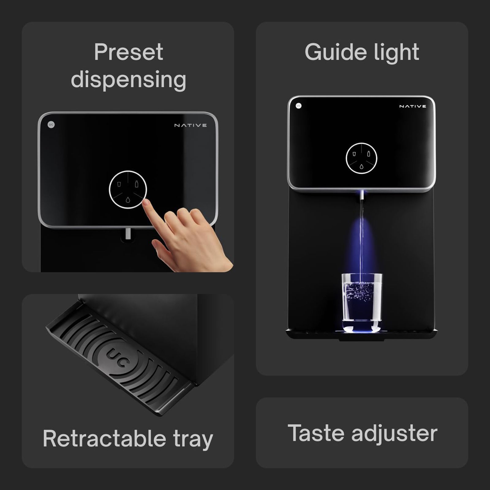 Native by UC M2 8L RO + UV + UF + Copper + Alkaline Water Purifier with No need of service for 2 years (Black)_6