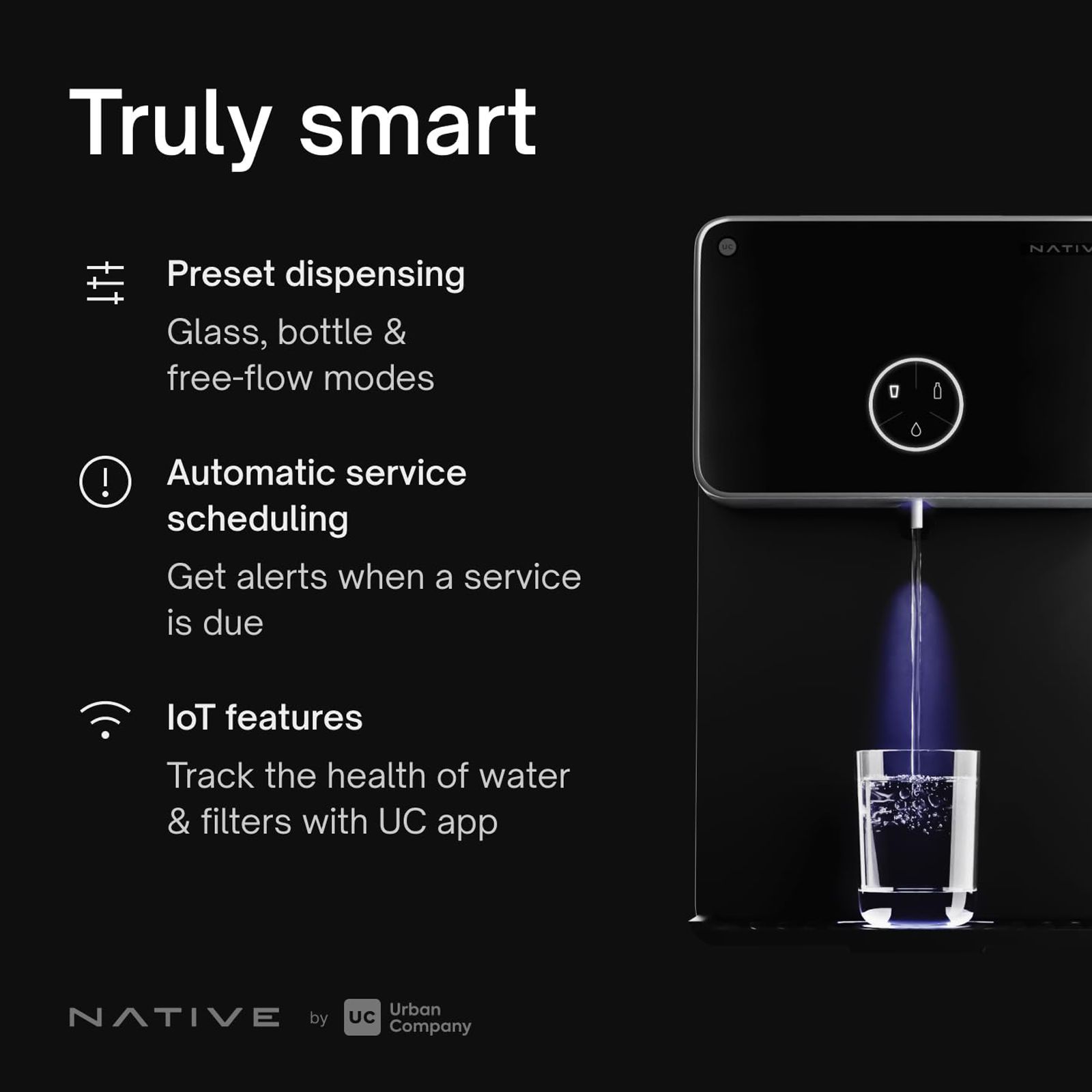 Native by UC M2 8L RO + UV + UF + Copper + Alkaline Water Purifier with No need of service for 2 years (Black)_9