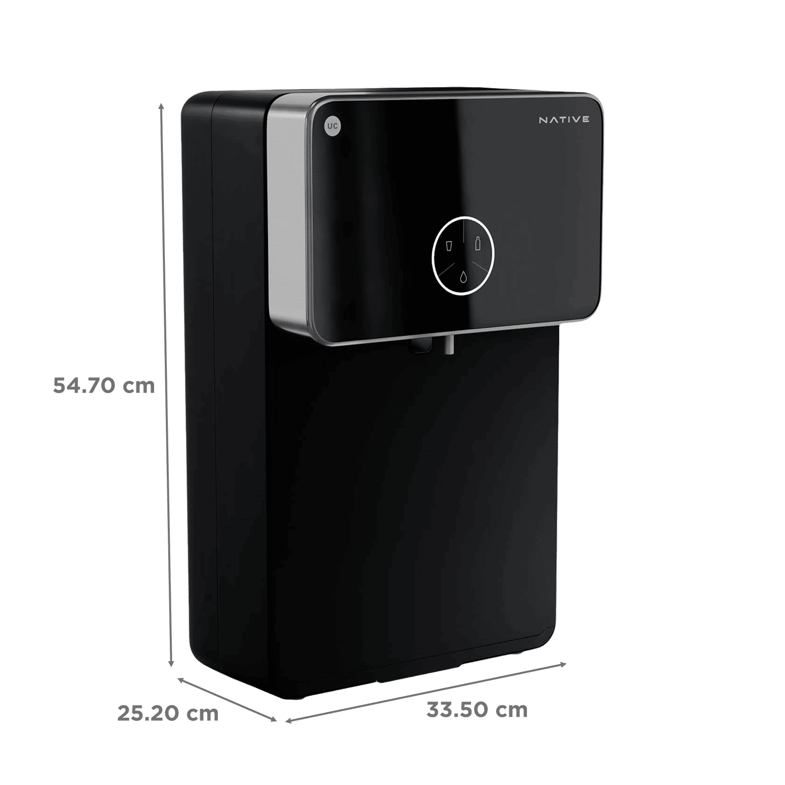 Native by UC M2 8L RO + UV + UF + Copper + Alkaline Water Purifier with No need of service for 2 years (Black)_2