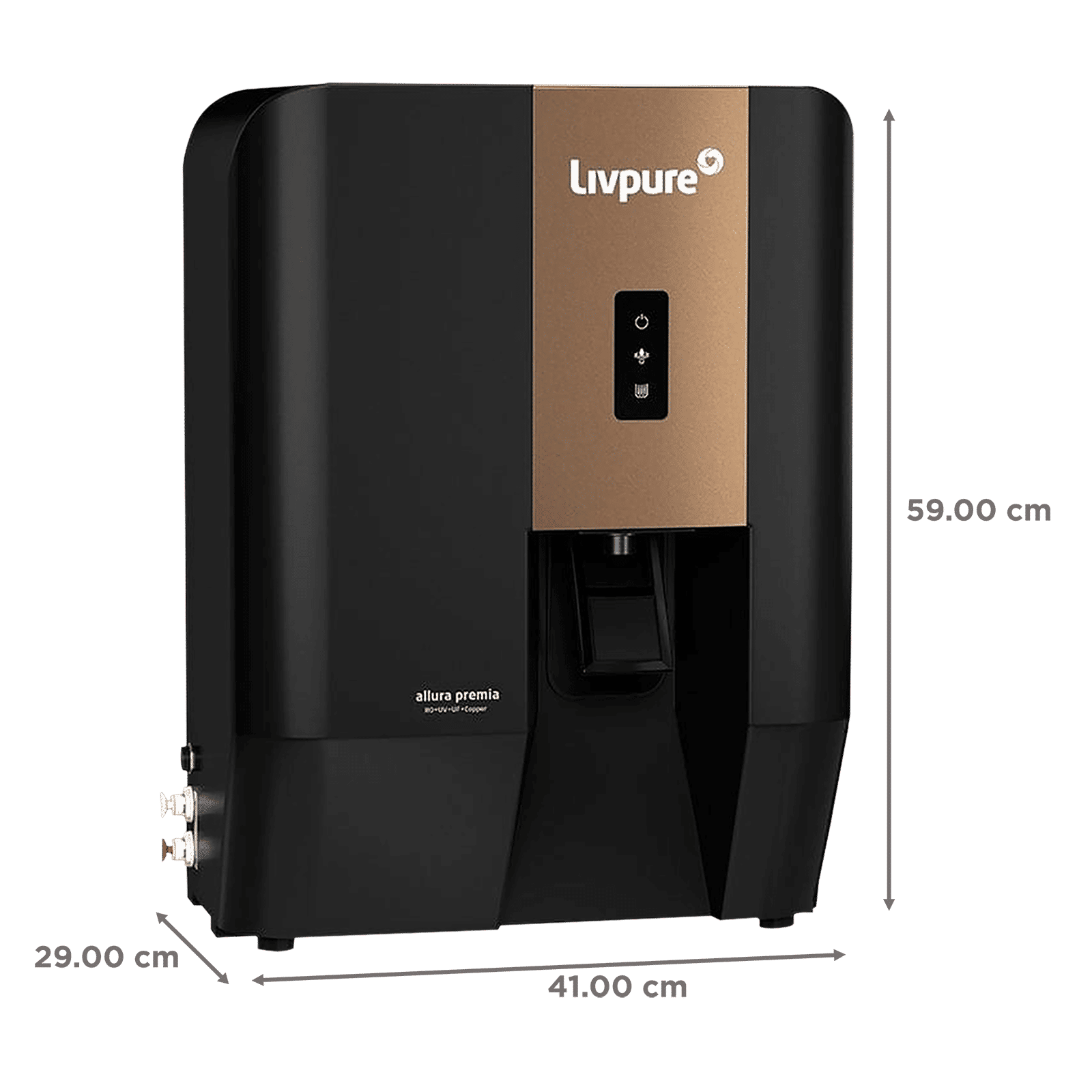 Livpure Allura Premia 7L RO + UV + UF + Alkaline Water Purifier with Super Sediment Filter (Black)_2