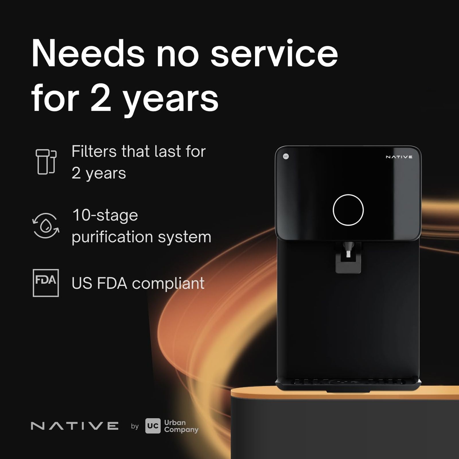 Native by UC M1 8L RO + UV + Copper + Alkaline Water Purifier with Smart Rinse Technology (Black) Native by UC M1 8L RO + UV + Copper + Alkaline Water Purifier with Smart Rinse Technology (Black)_5