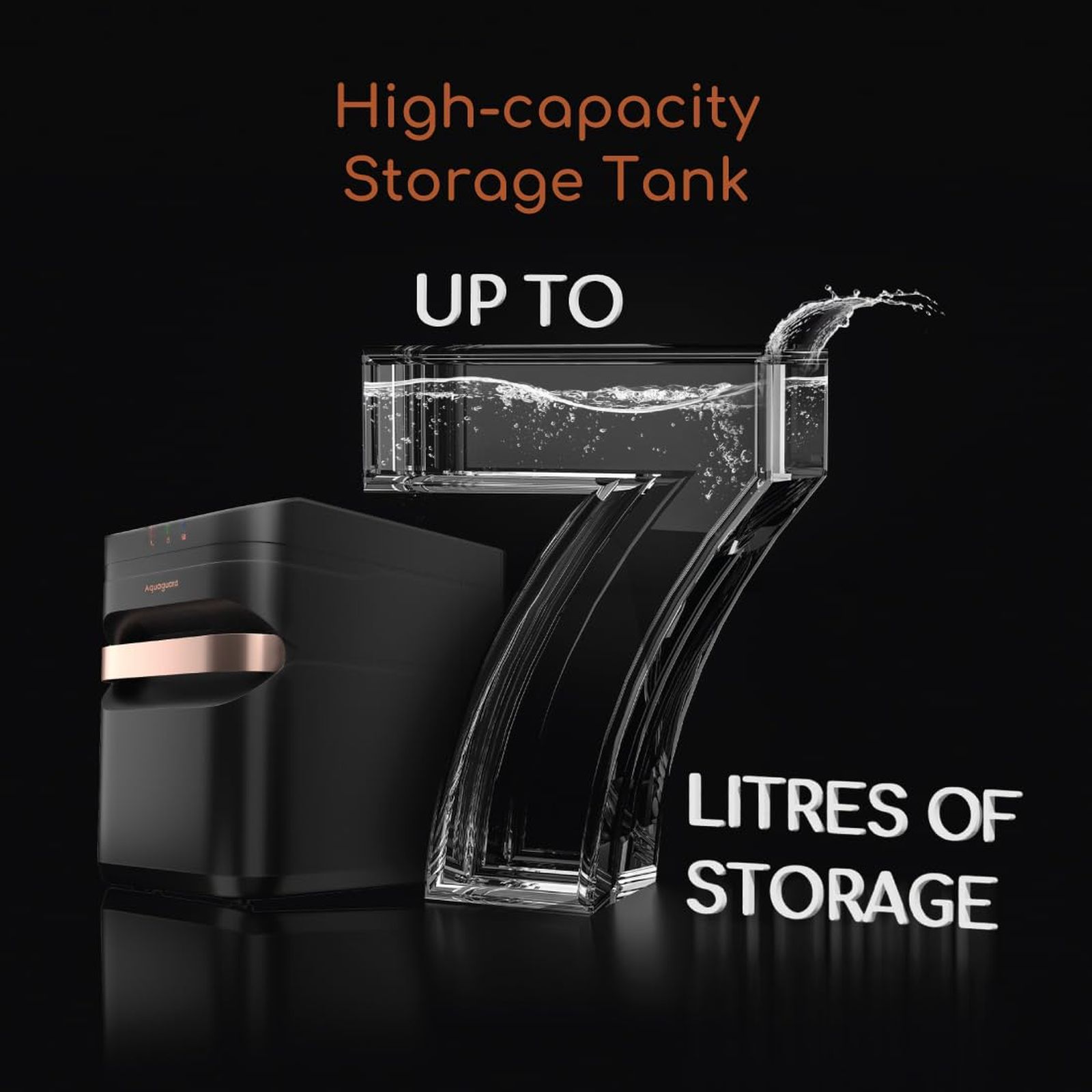 Aquaguard Designo NXT 7L RO + UV Water Purifier with 3-in-1 Active Copper Technology (Black)_8