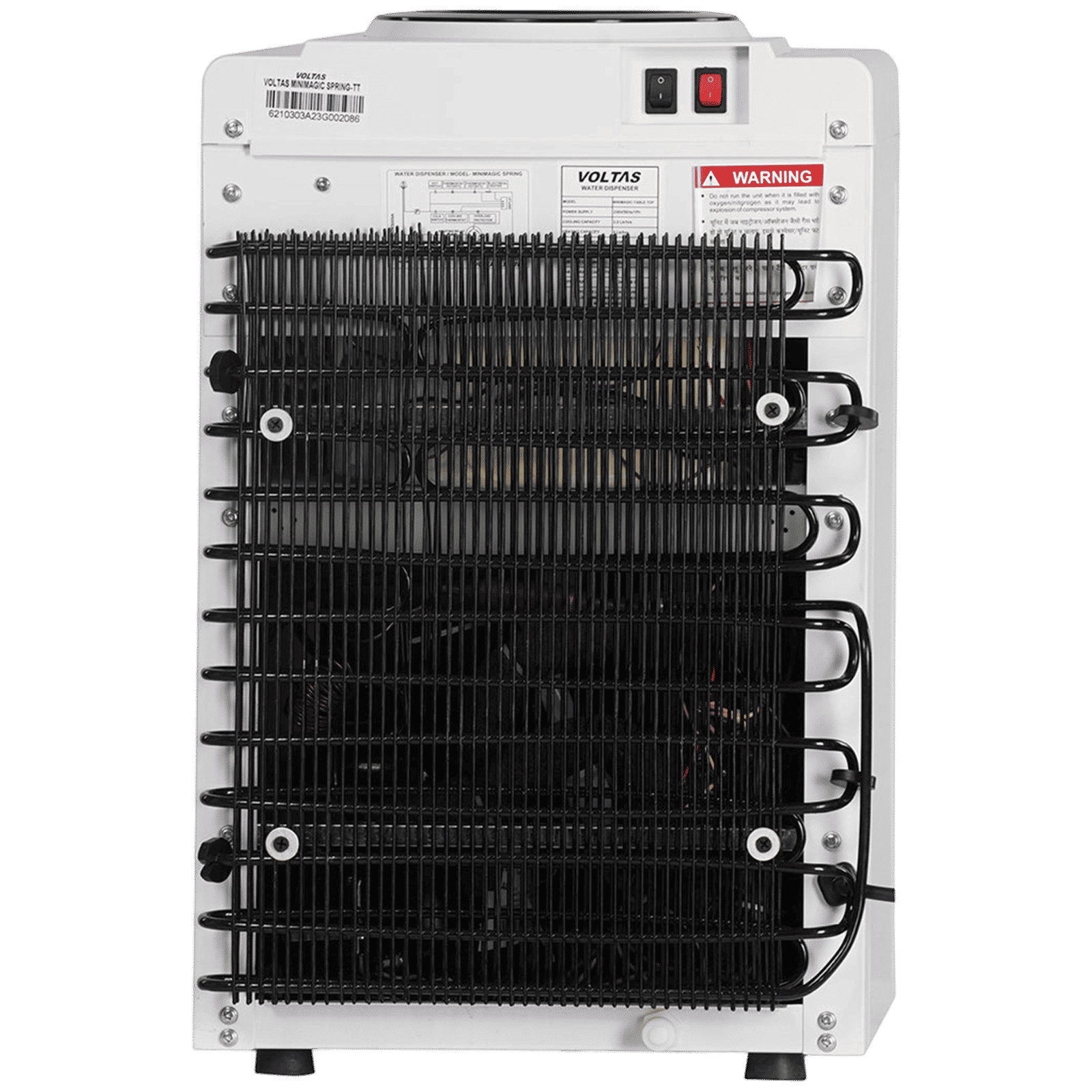 VOLTAS Minimagic Spring TT Hot, Cold & Normal Top Load Water Dispenser with Eco-friendly Refrigerant (White & Black)_5