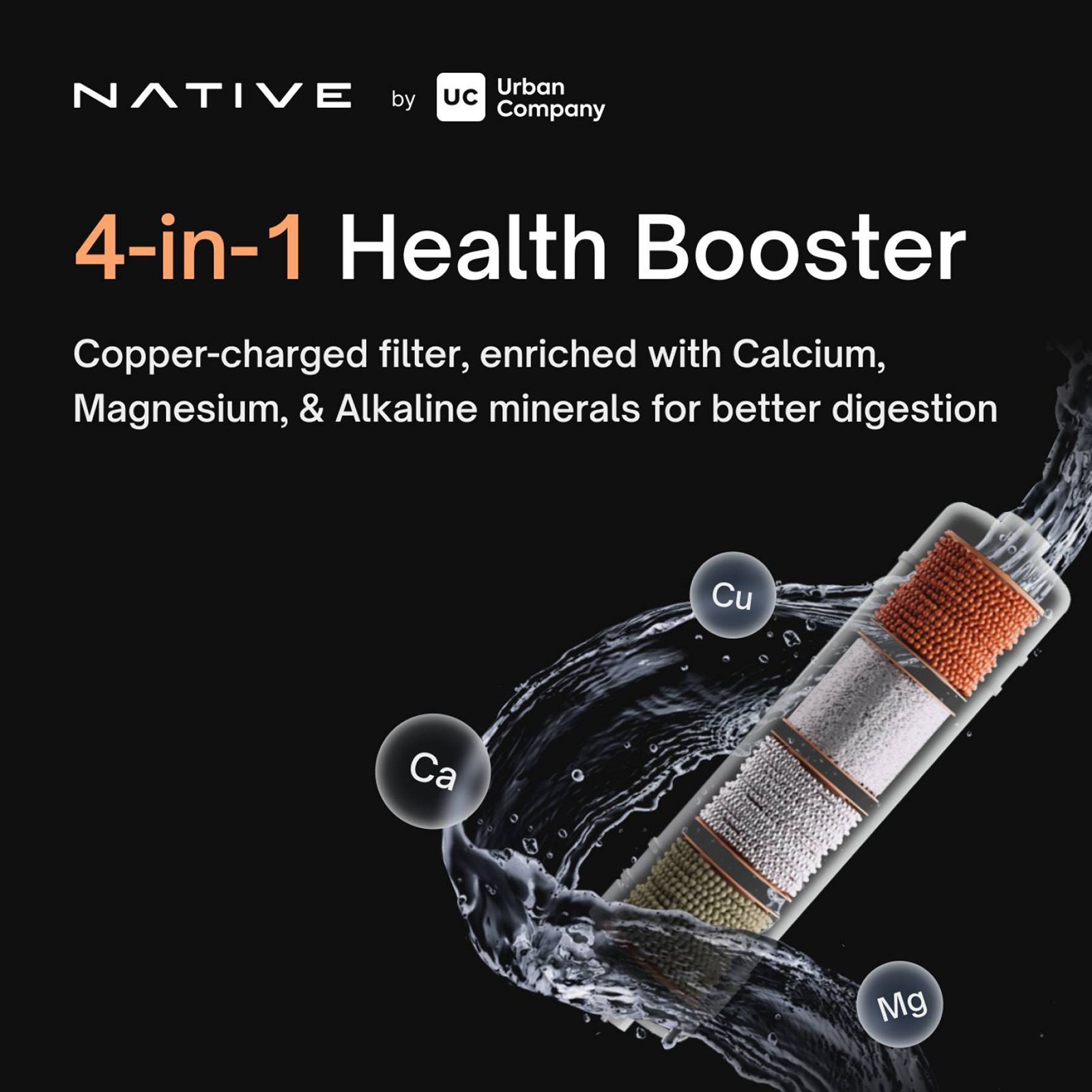 Native by UC M1 8L RO + UV + Copper + Alkaline + Minerals Water Purifier with Thin Film Composite Reverse Osmosis Membrane (Black) Native by UC M1 8L RO + UV + Copper + Alkaline + Minerals Water Purifier with Thin Film Composite Reverse Osmosis Membrane (Black)_5