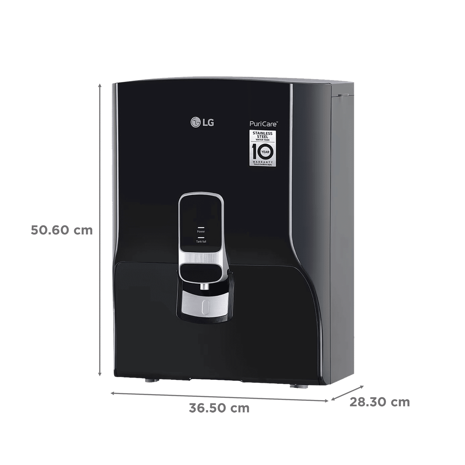 LG WW131NP 8L RO Water Purifier with Multi Stage Filtration (Solid Black)_2