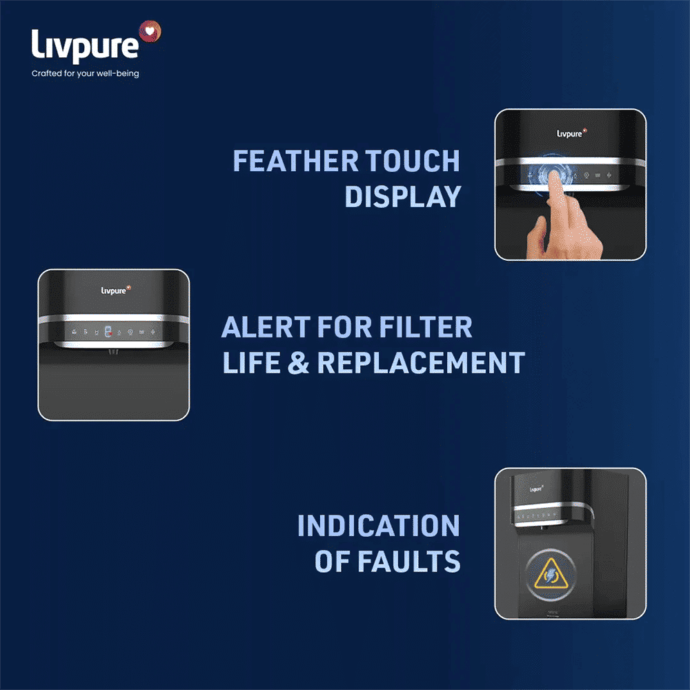 Livpure Sereno 5.5L RO + UV + UF + Copper Water Purifier with High Recovery Technology (Black)_10