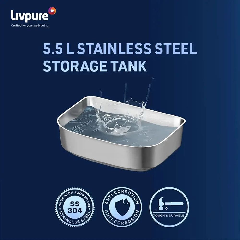 Livpure Sereno 5.5L RO + UV + UF + Copper Water Purifier with High Recovery Technology (Black)_11