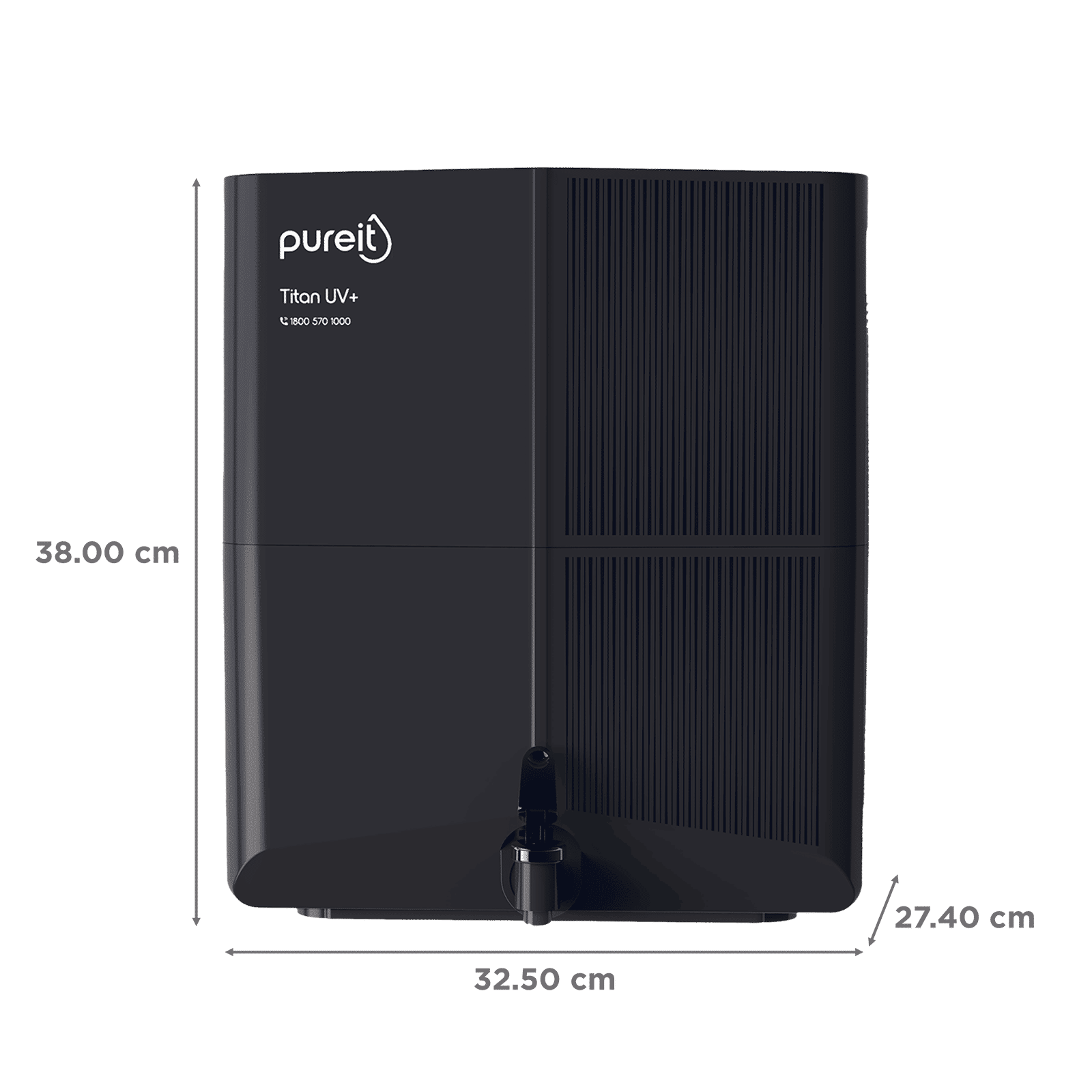 pureit Titan UV+ 7L UV Lamp + UFSC+ UV Led Water Purifier with Integrated Sediment Filter (Black)_2